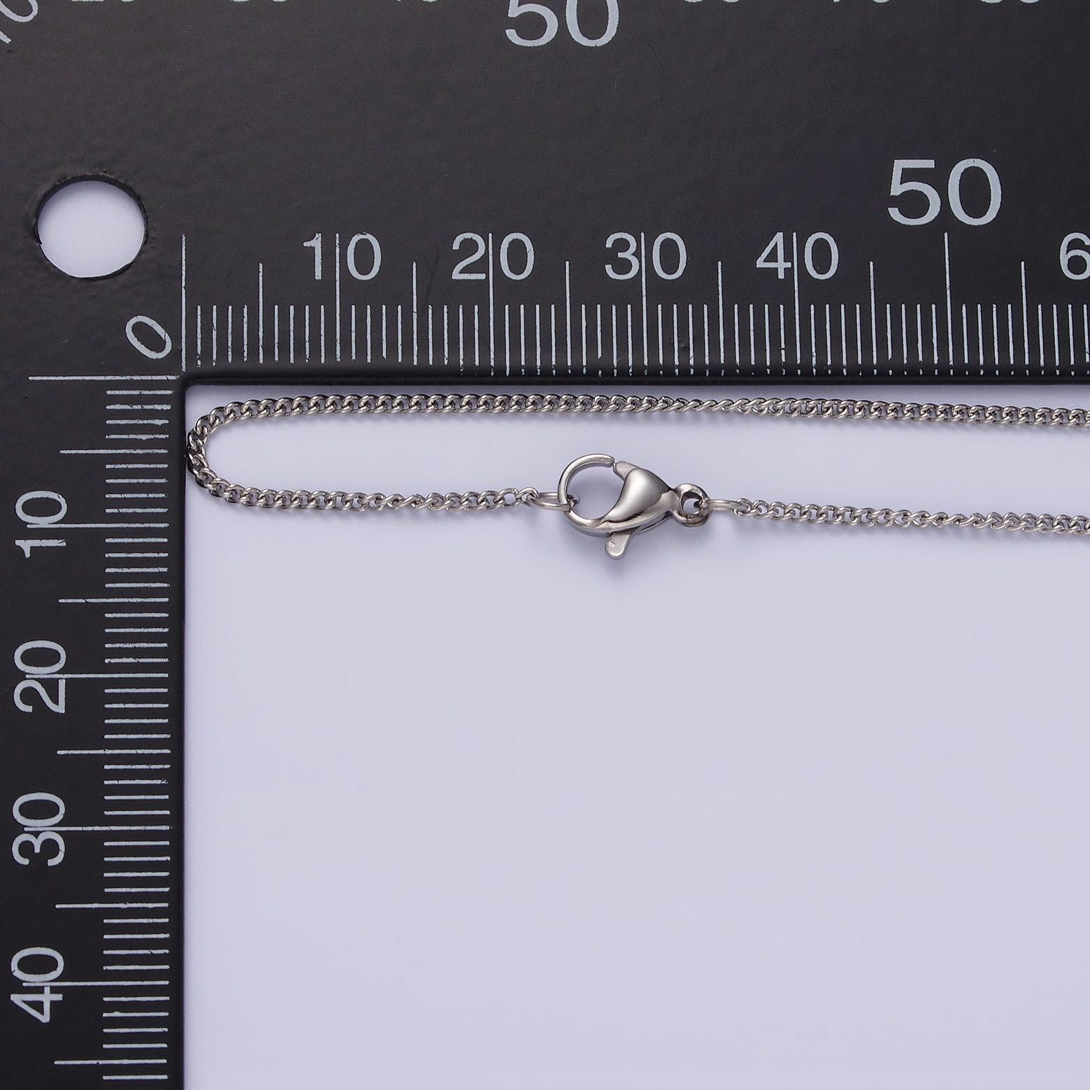 Stainless steel 2mm sunburst cable 18 inch layering chain necklace in silver | wa-2107