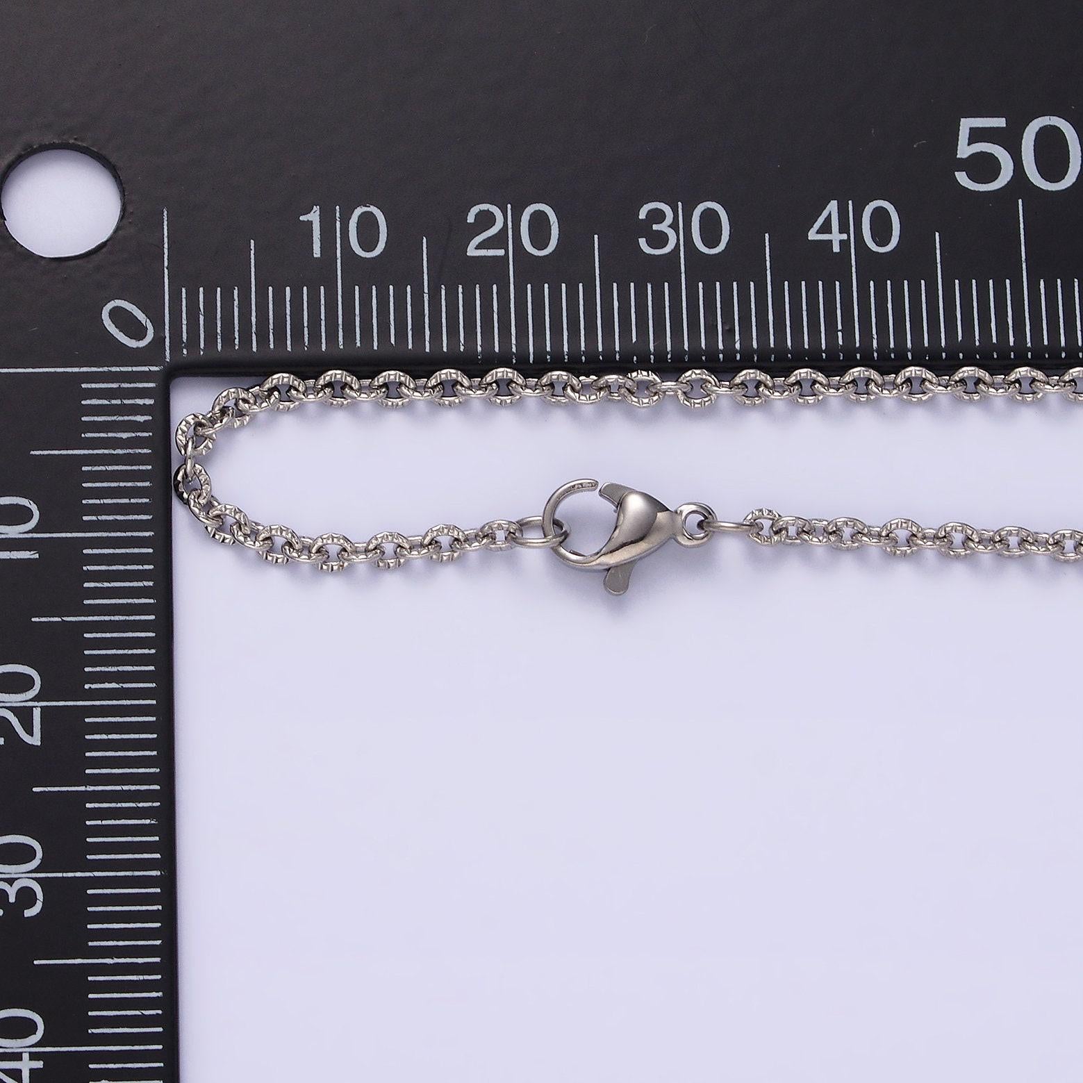 Stainless steel 1.3mm dainty box 18 inch layering chain necklace | wa-2106