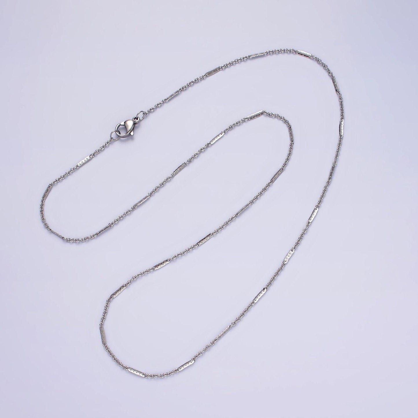 Dainty cable chain necklace for women stainless steel necklace 19.68 inch long wa-2105