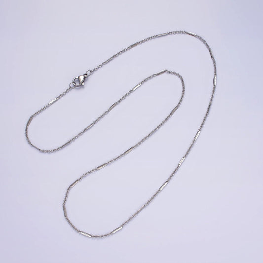 Dainty cable chain necklace for women stainless steel necklace 19.68 inch long wa-2105