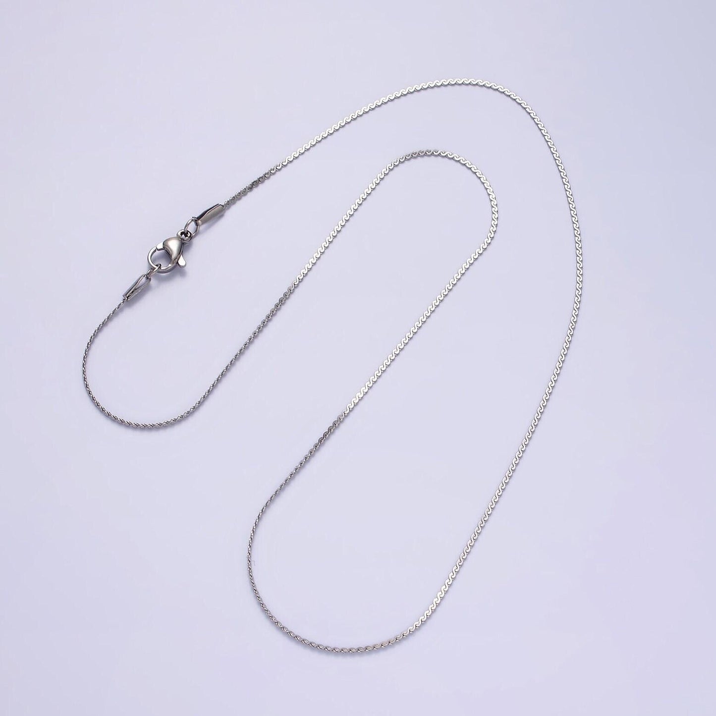 Dainty unique rope chain necklace for women stainless steel necklace 18 inch long wa-2104