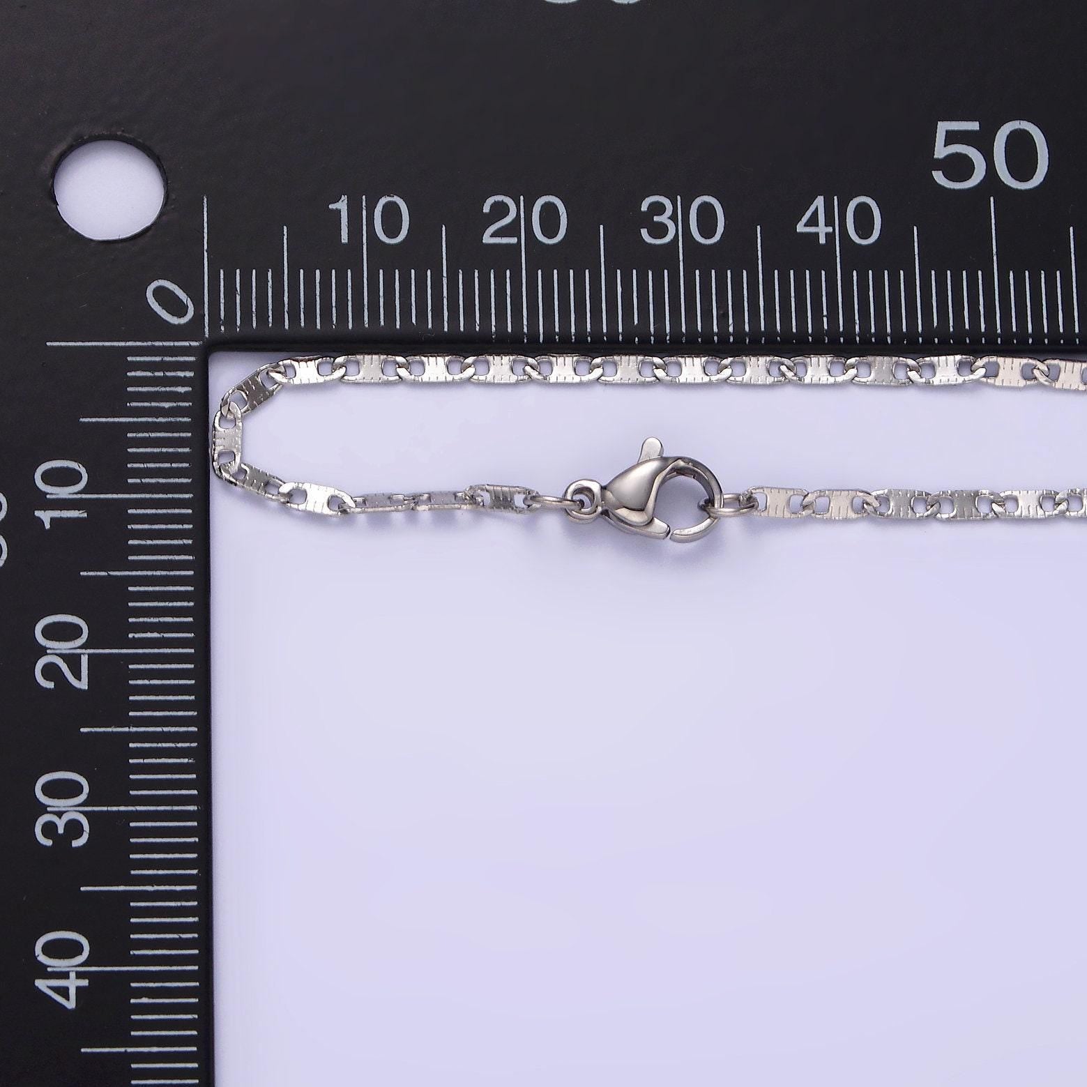 Dainty mariner anchor chain necklace for women stainless steel necklace 18 inch long wa-2101