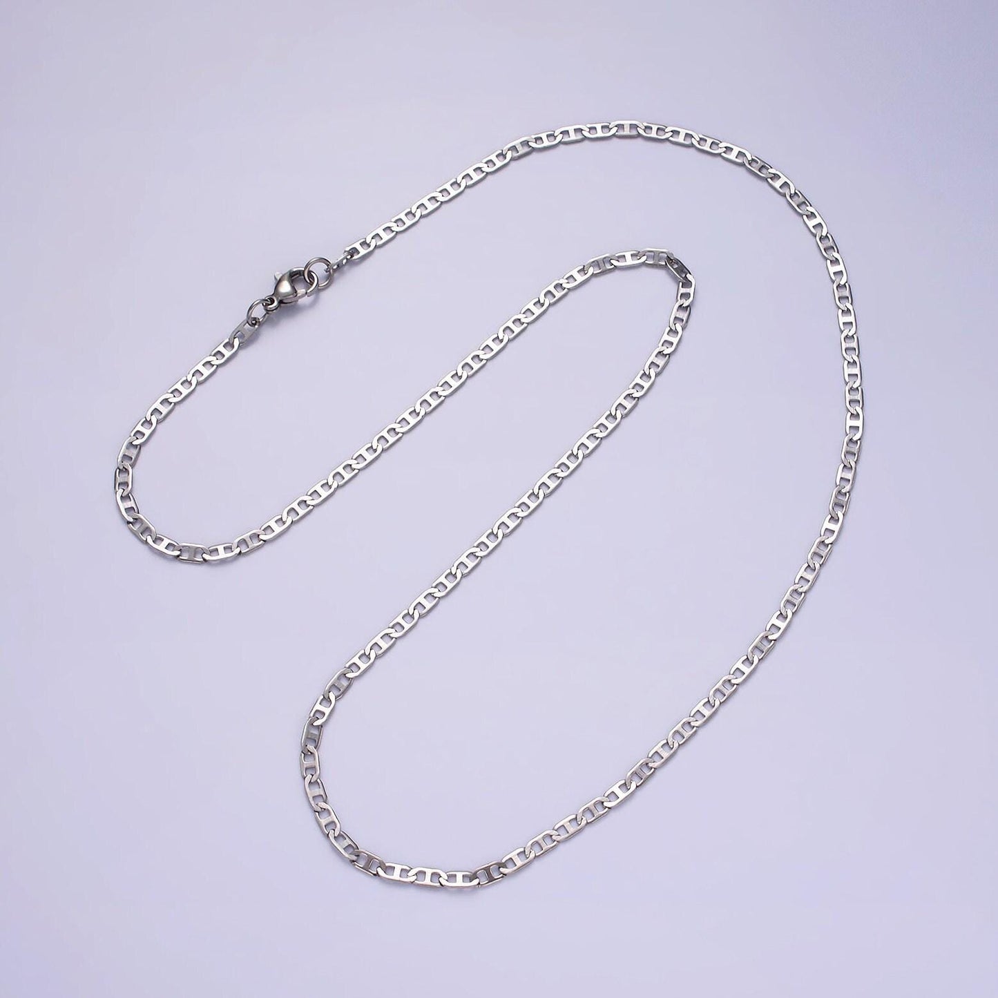 18.3 inch stainless steel flat mariner chain for wholesale chains and jewelry making supplies findings wa2099