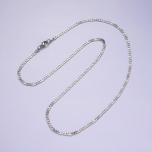 18.3 inch stainless steel flat mariner chain for wholesale chains and jewelry making supplies findings wa2099