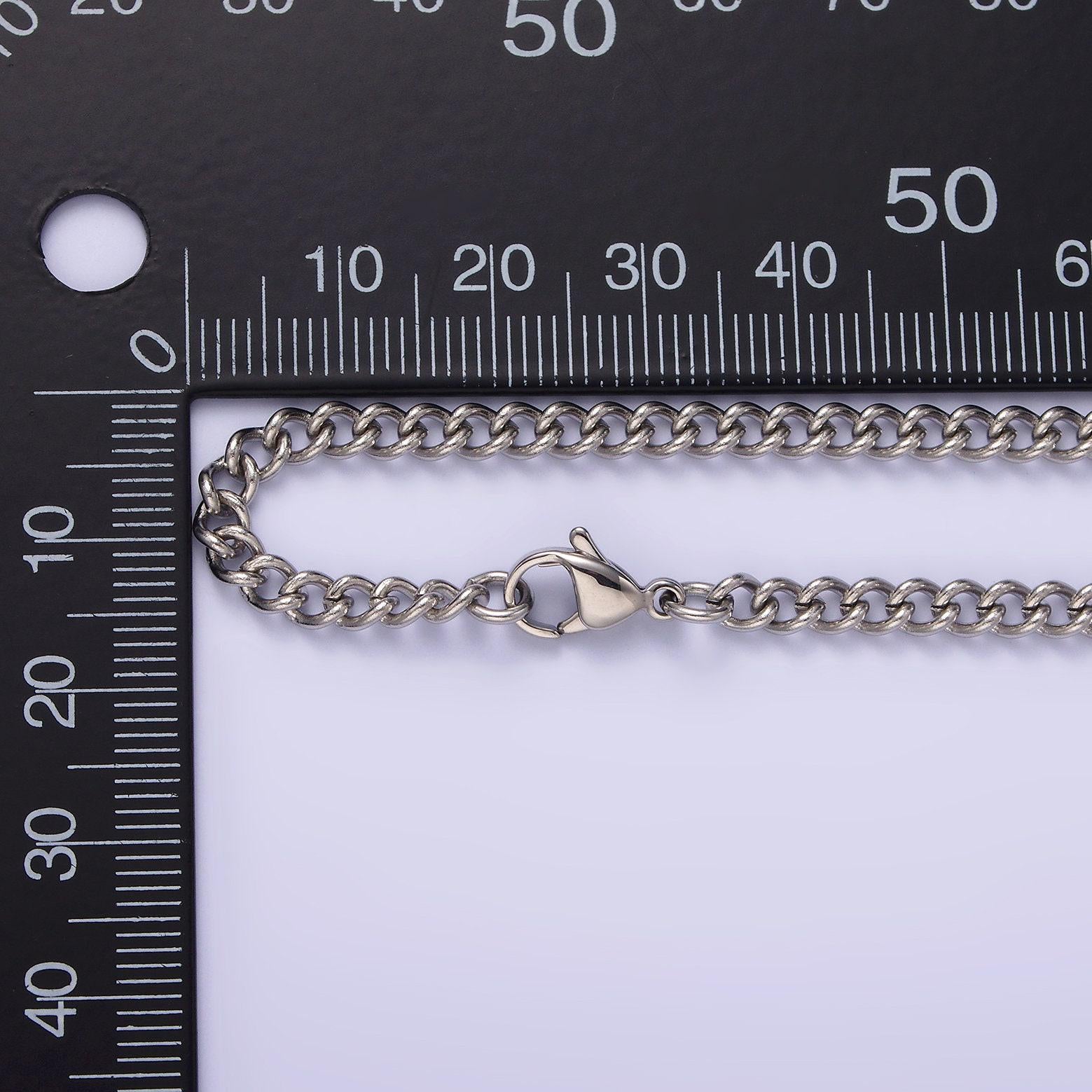 Stainless steel cable chain necklace 3.5mm cable chain jewelry making 18 inch women necklace wa2097