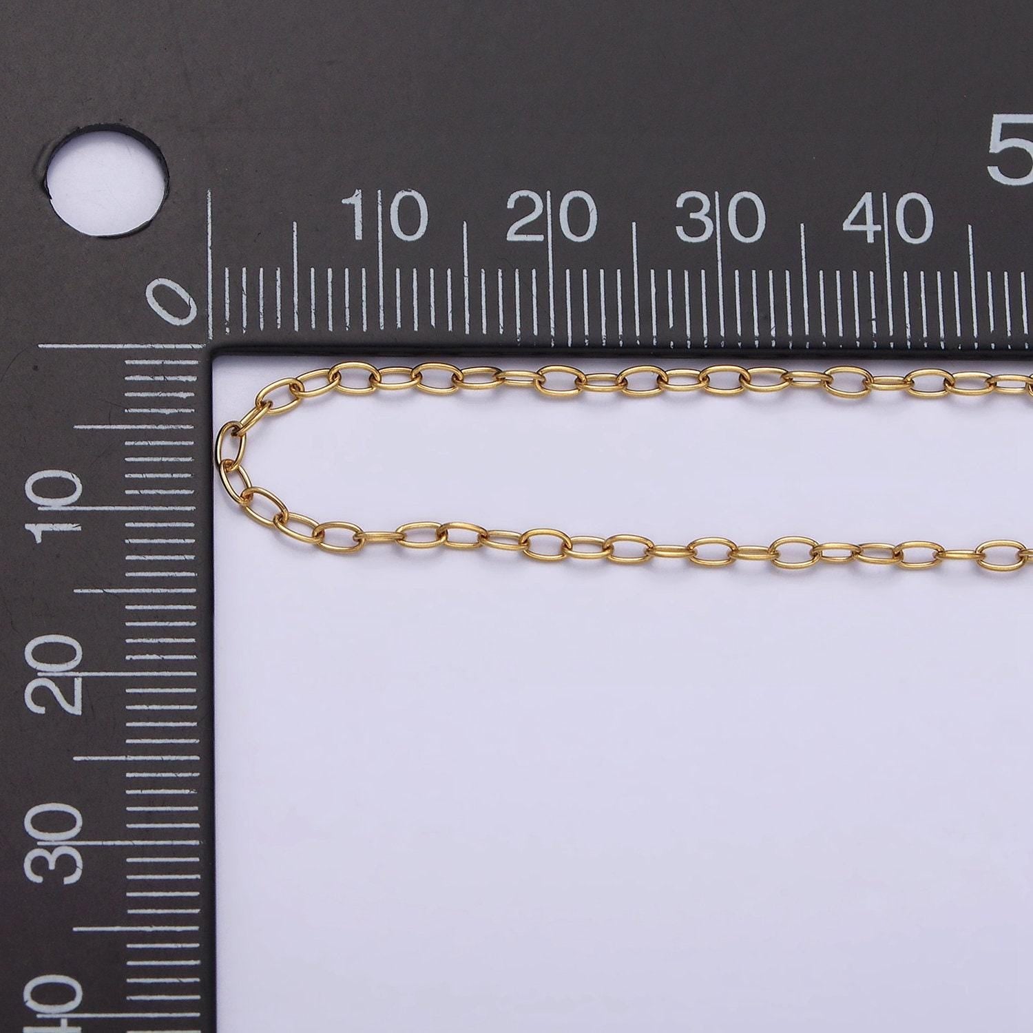 Stainless steel 1.8mm dainty cable 18 inch layering chain necklace | wa-2026