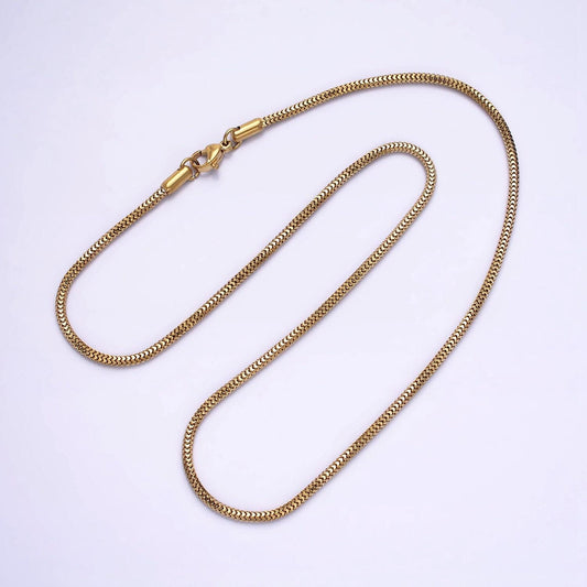 Stainless steel 2mm box chain 18 inch layering necklace | wa-2018