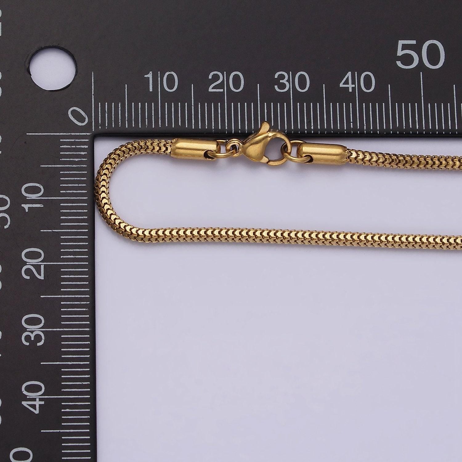 Stainless steel 2mm box chain 18 inch layering necklace | wa-2018