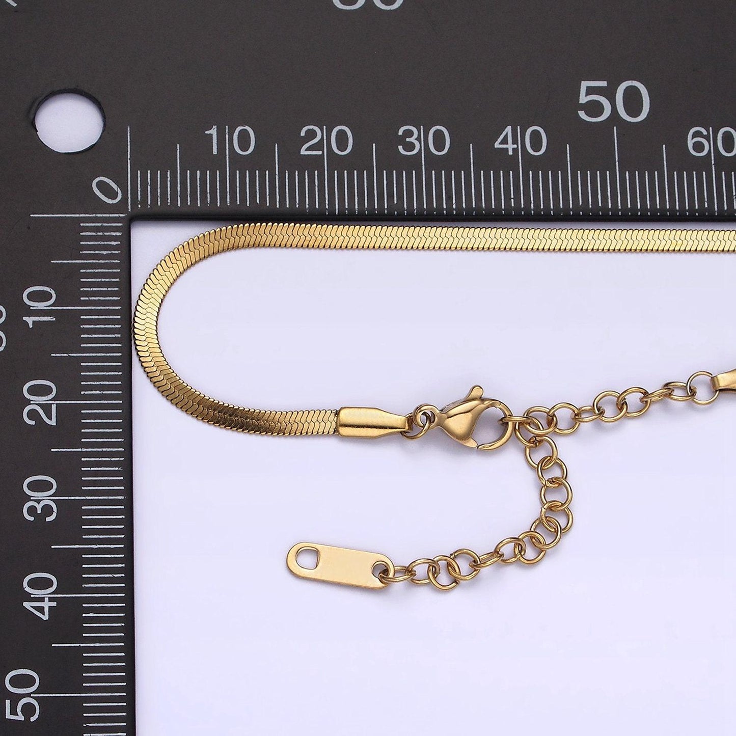 Stainless steel 2mm herringbone 18 inch layering chain necklace | wa-2017