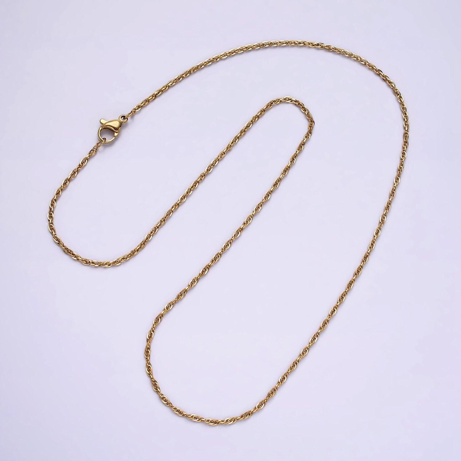 Stainless steel 1.5mm multiple cable unique 18 inch layering chain necklace | wa-2004