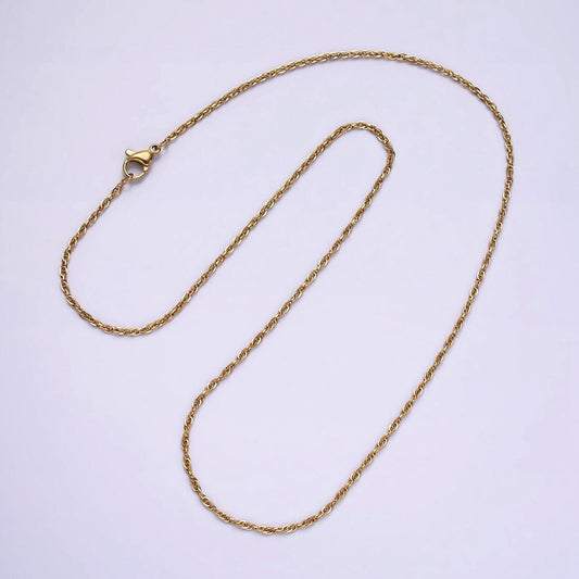 Stainless steel 1.5mm multiple cable unique 18 inch layering chain necklace | wa-2004