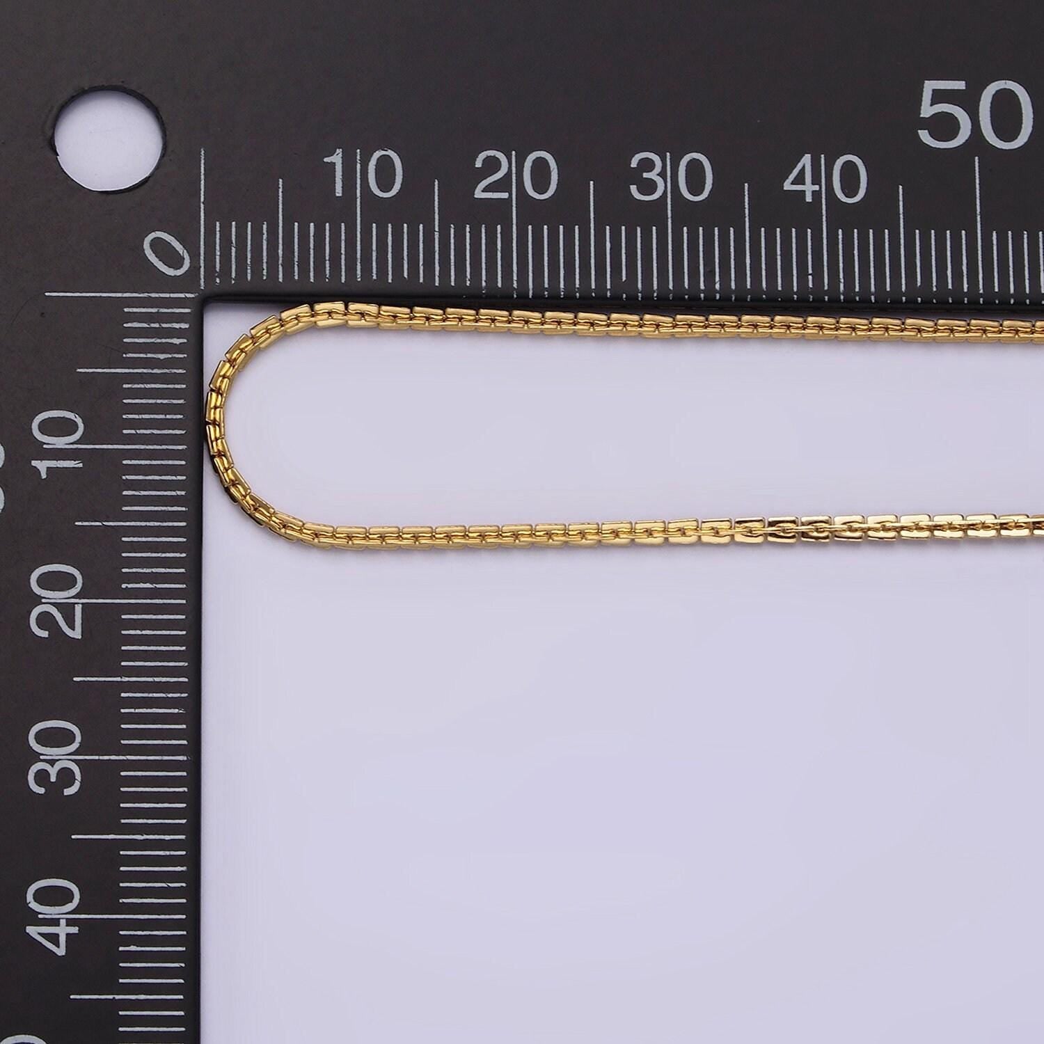 Stainless steel 1.6mm dainty designed square link 18 inch layering chain necklace | wa-2003