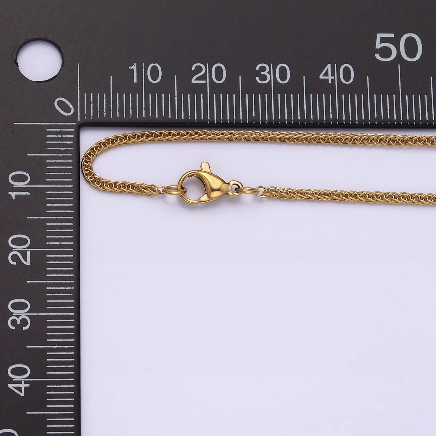 Stainless steel 1.5mm dainty curb chain 18 inch layering necklace | wa-2000