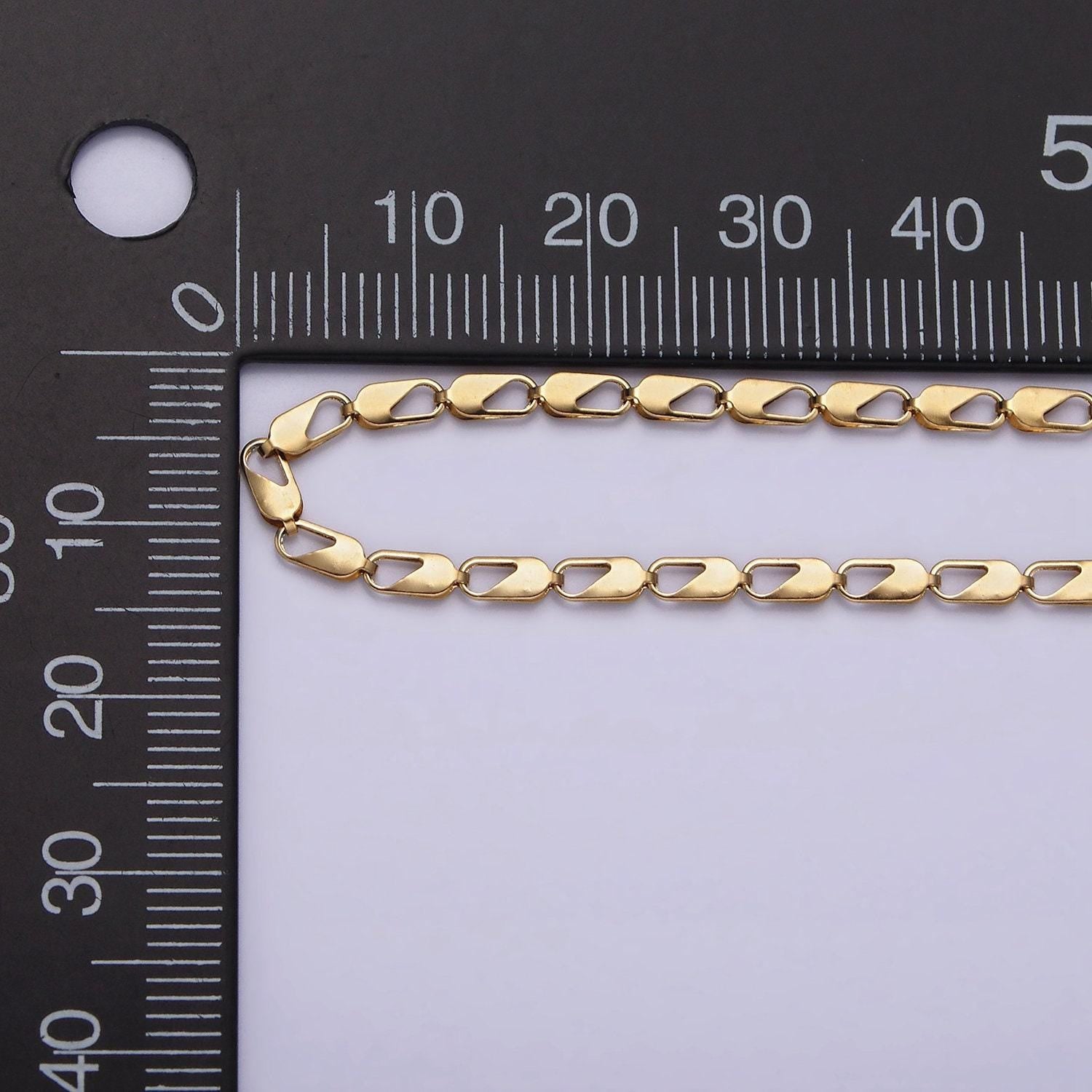 Stainless steel 2.5mm open rectangular link designed 18 inch layering chain necklace | wa-1996