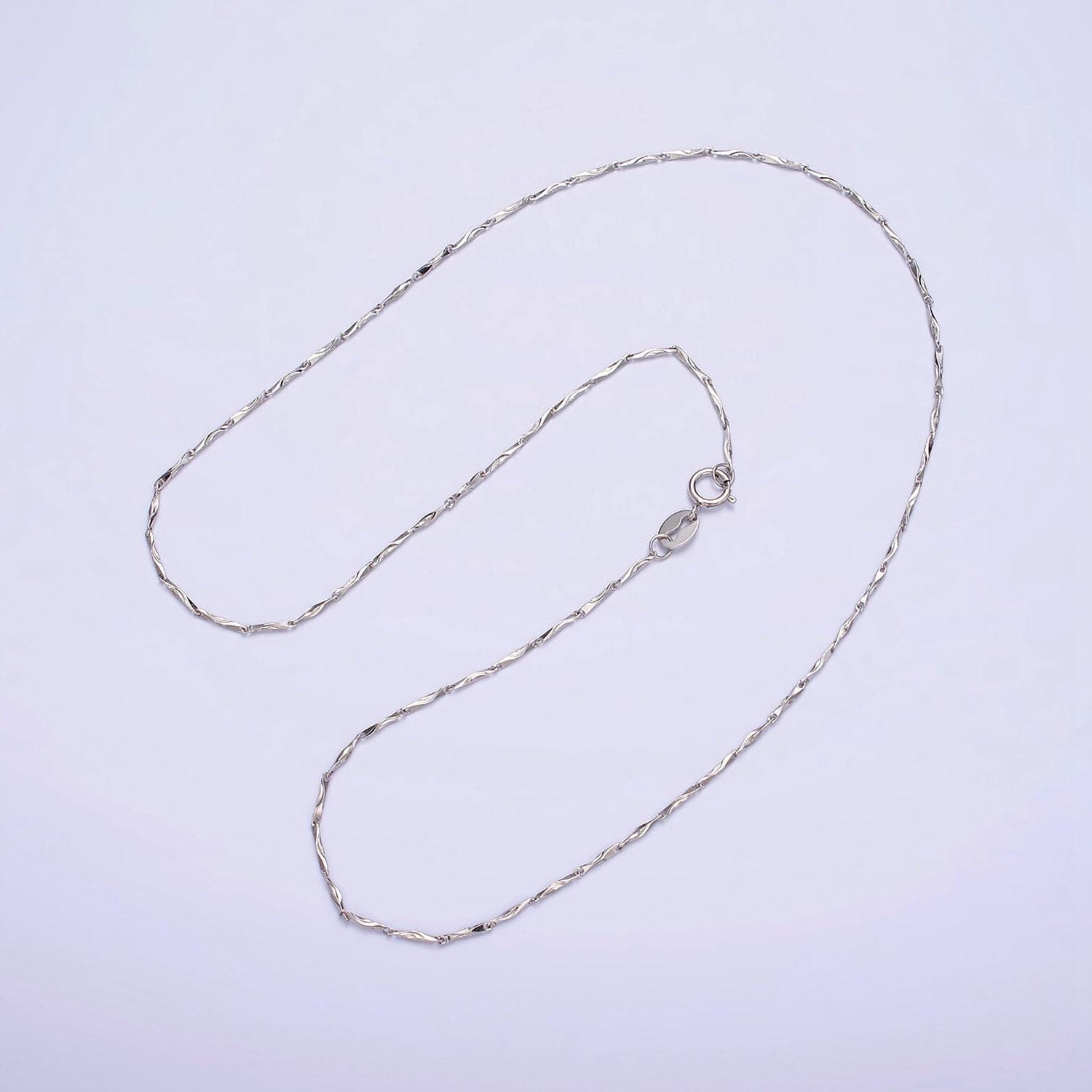 0.8mm 925 sterling silver flat long cable chain necklace tiny necklace chain, dainty silver minimalist jewelry 18 inch | wa-1985