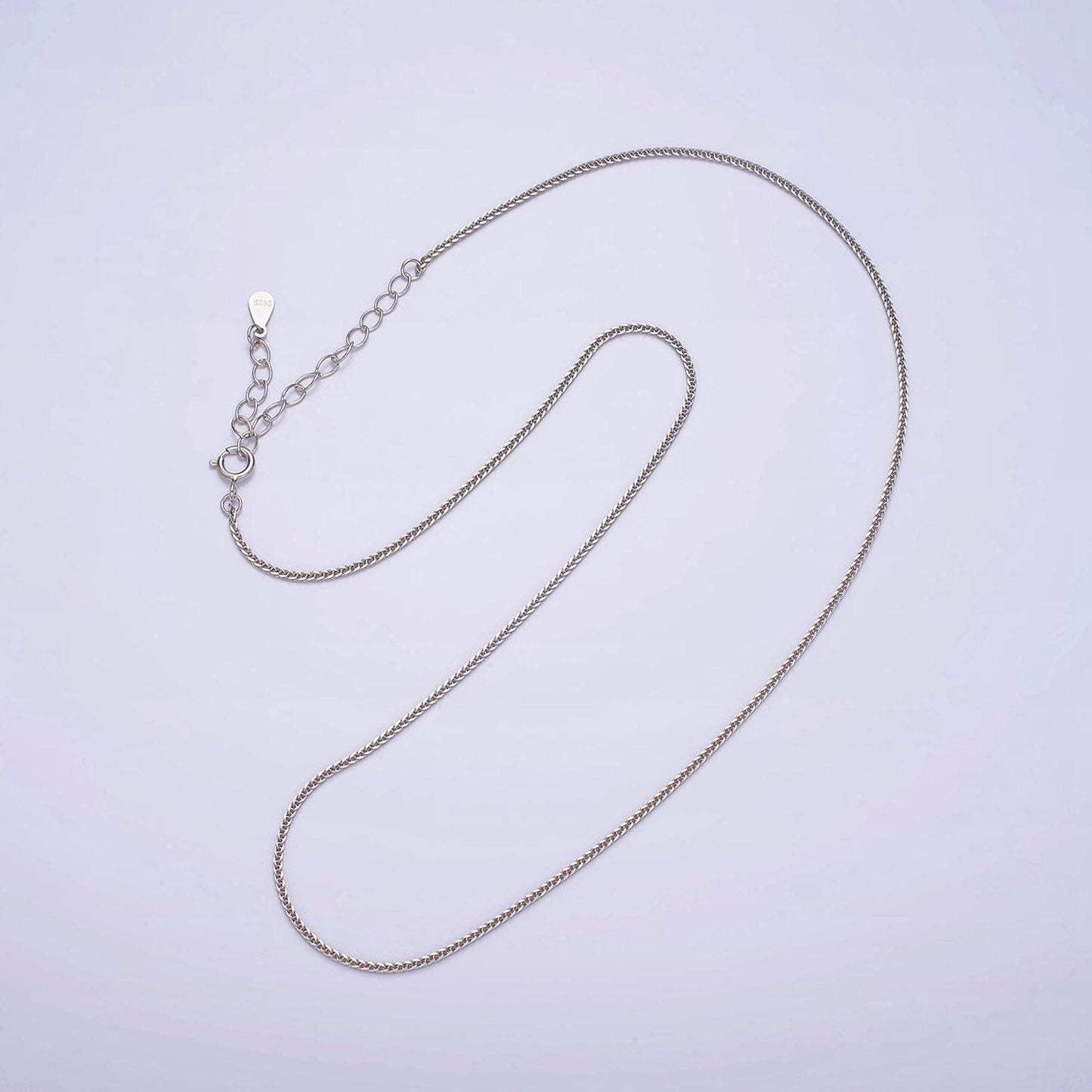 Solid 925 sterling silver 0.7mm thin curb link chain pendant necklace for her ready to wear chain minimalist jewelry wa-1969