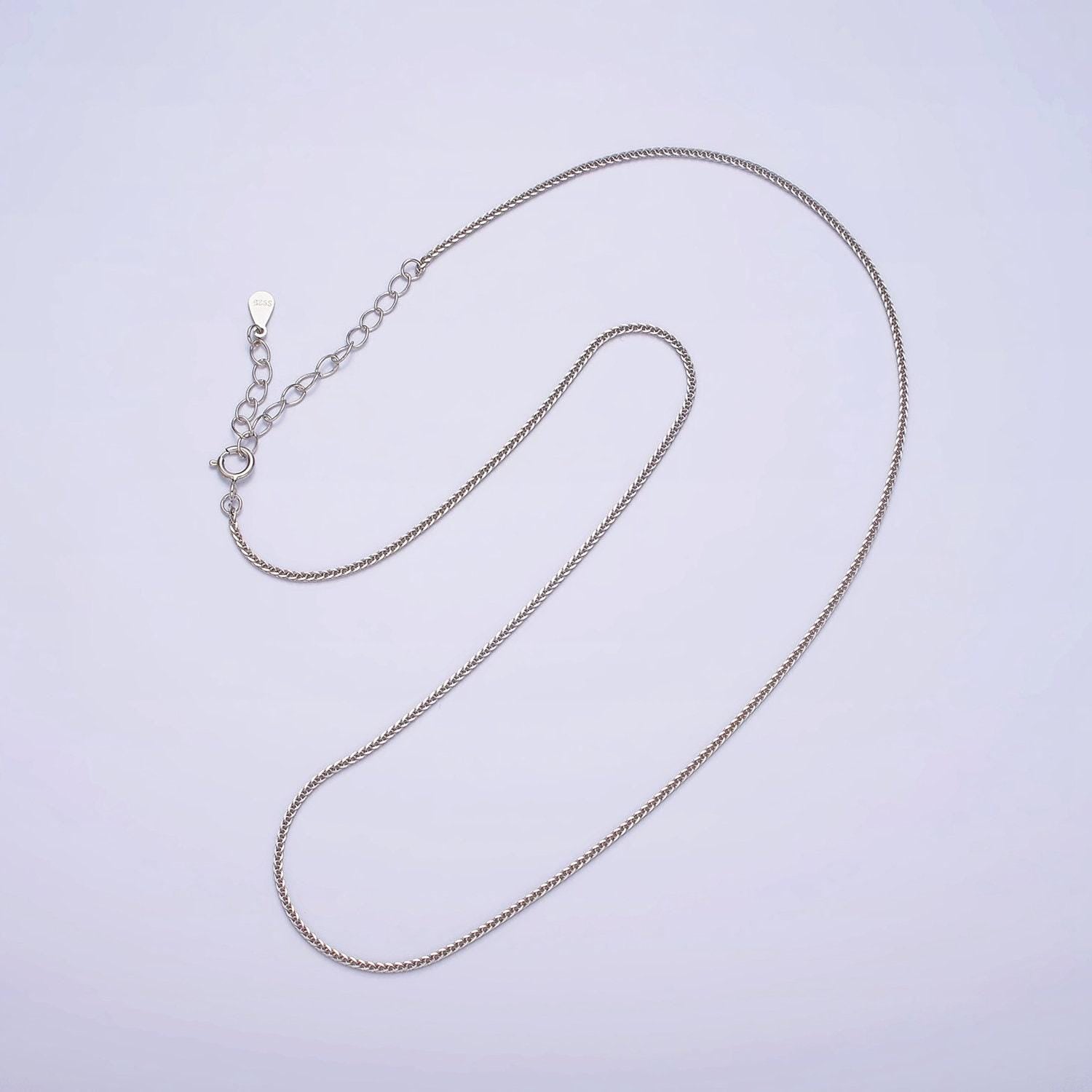 Solid 925 sterling silver 0.7mm thin curb link chain pendant necklace for her ready to wear chain minimalist jewelry wa-1969
