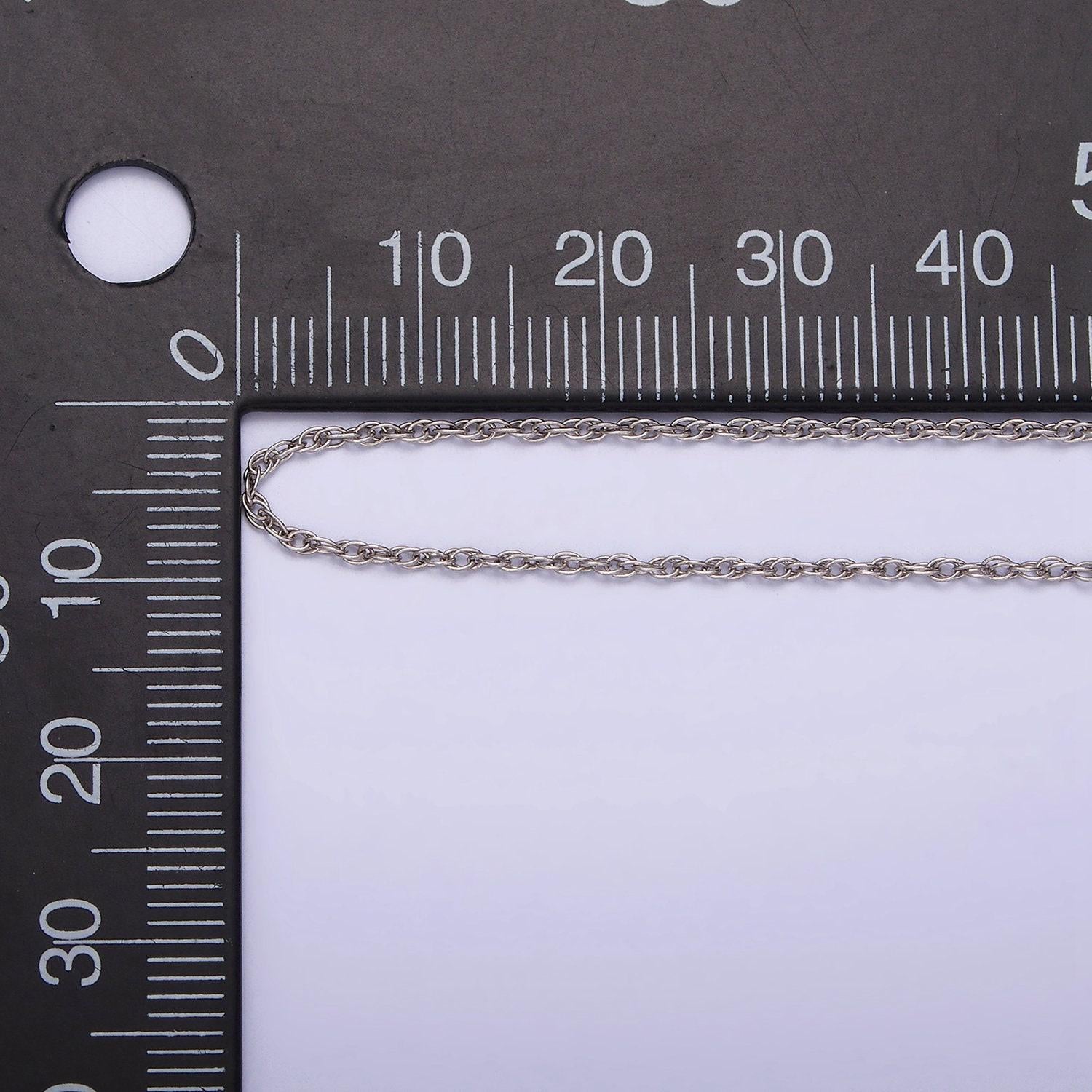Ready to use cable necklace chain, layer dainty s925 sterling silver necklace 15.35 inch + 2 inch extender wa-1962