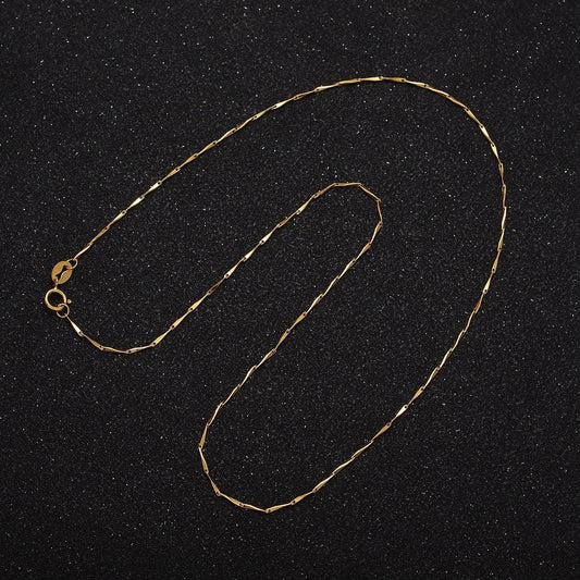16k gold vermeil s925 sterling silver 1mm dainty horseshoe unique 16 inch chain necklace | wa-1958