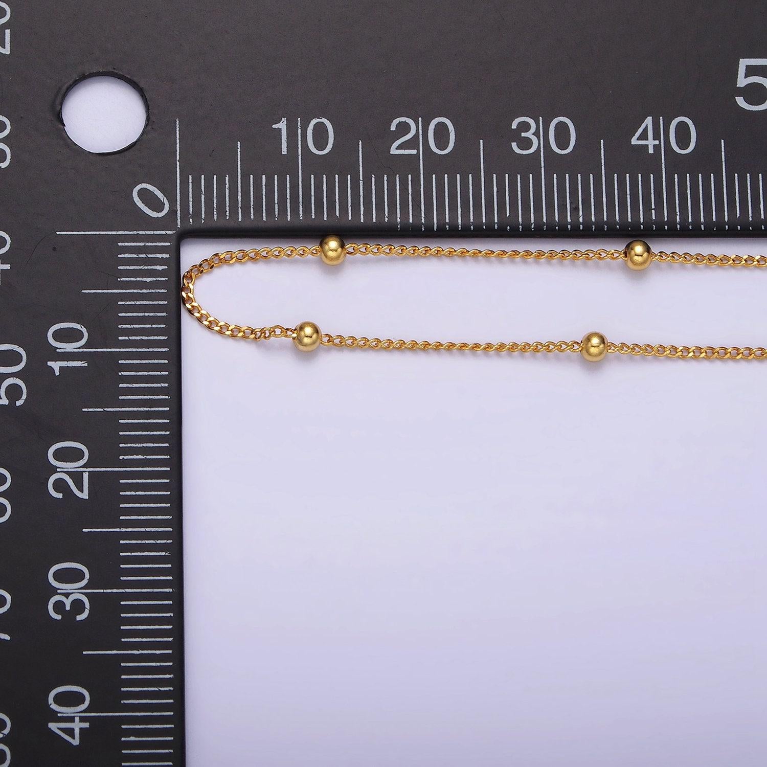 16k gold vermeil s925 sterling silver 2.3mm satellite 15.5 inch choker chain necklace | wa-1951