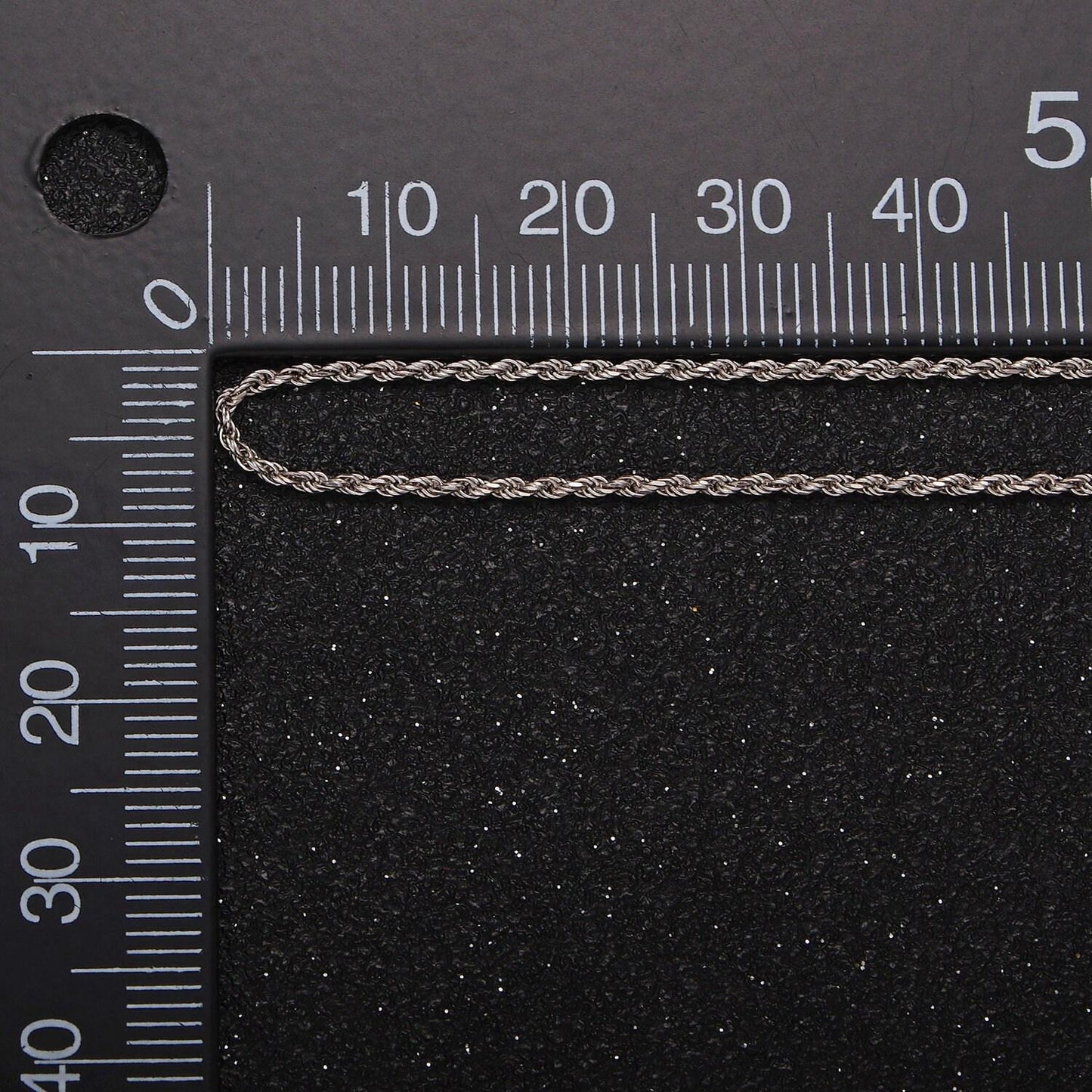 Dainty s925 sterling silver 1mm twisted rope 15.35 choker chain necklace | wa-1941