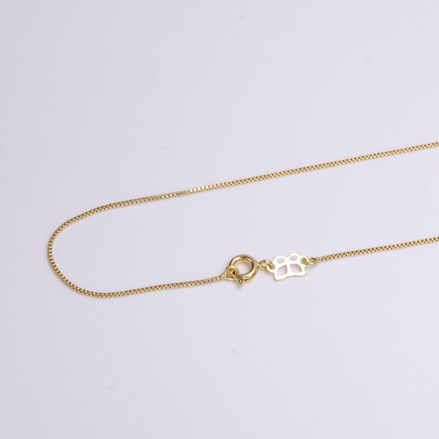14k gold filled 0.7mm box dainty 18 inch layering chain necklace | wa-1910