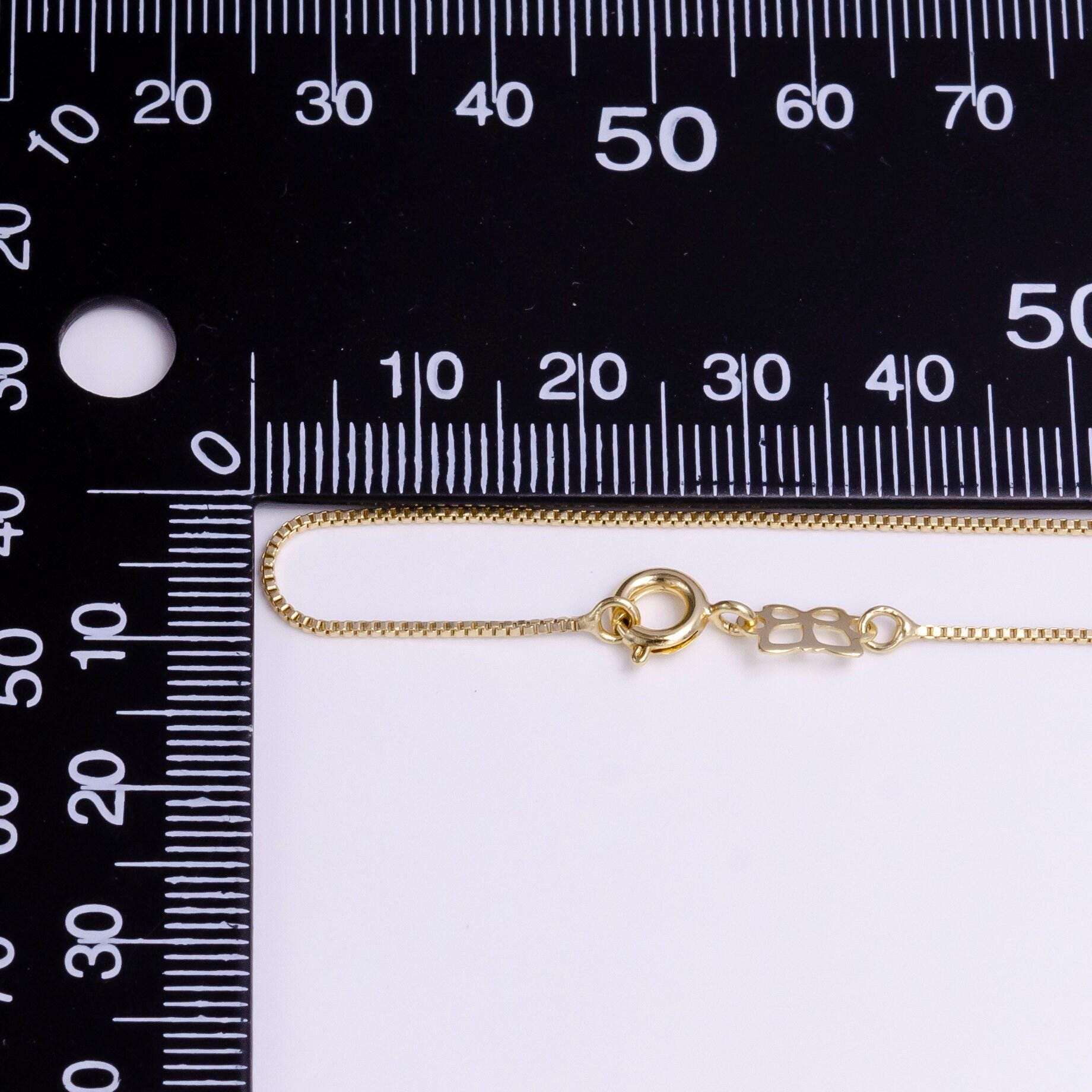14k gold filled 0.7mm box dainty 18 inch layering chain necklace | wa-1910