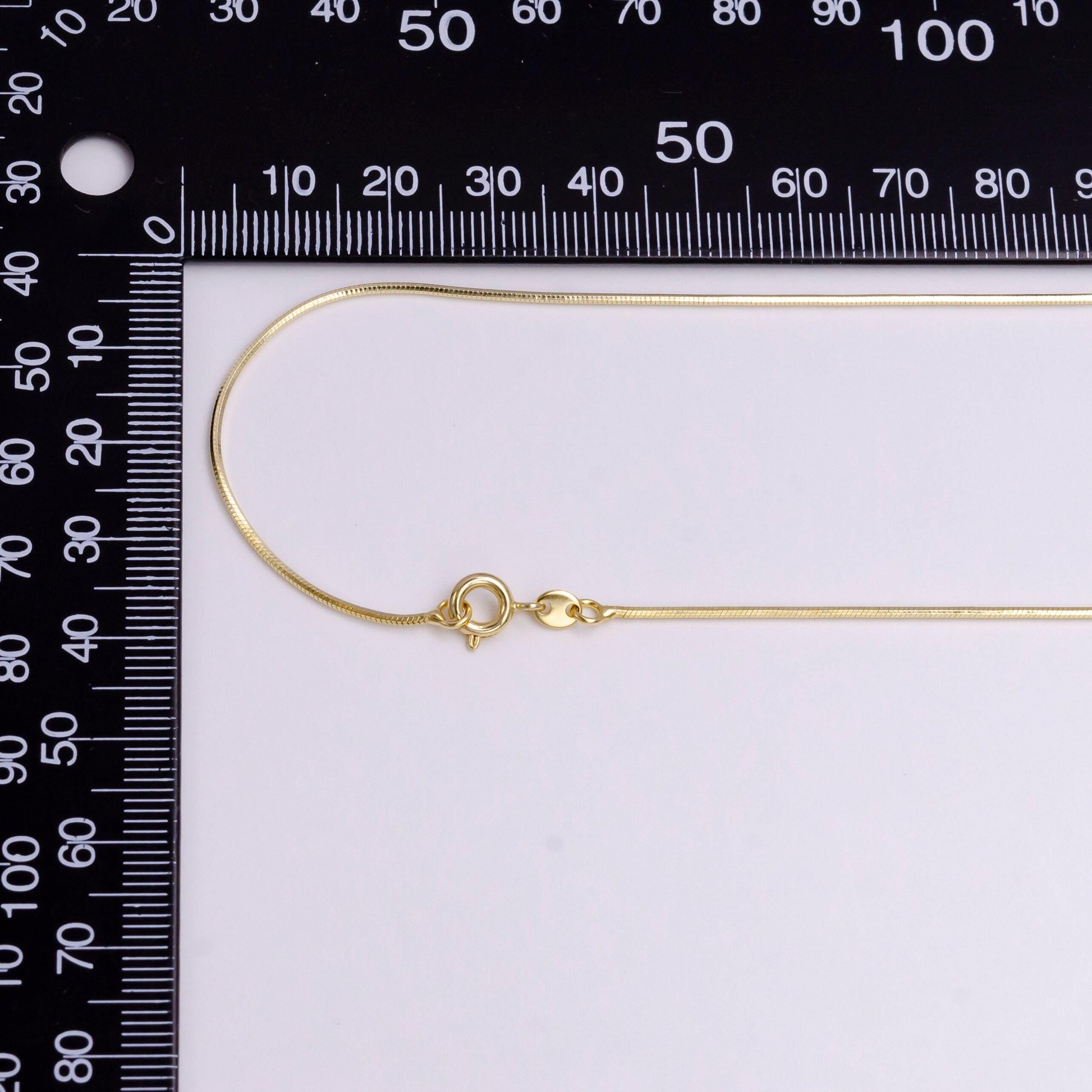 1pc 17.5'' ready to use 14k gold plated cocoon necklace chain, layer snake twisted chain necklace | wa-1905