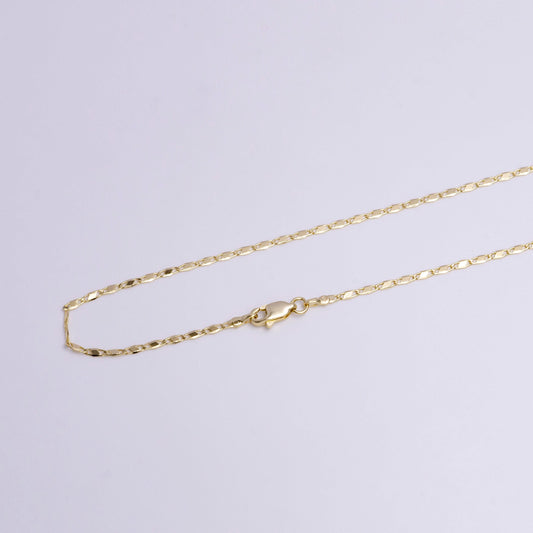 1.8mm unique mariner tilt 18 inch layering chain necklace | wa-1901