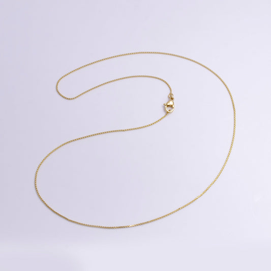 Dainty 0.8mm cable 17.5 inch layering chain necklace w. lobster clasps | wa-1897