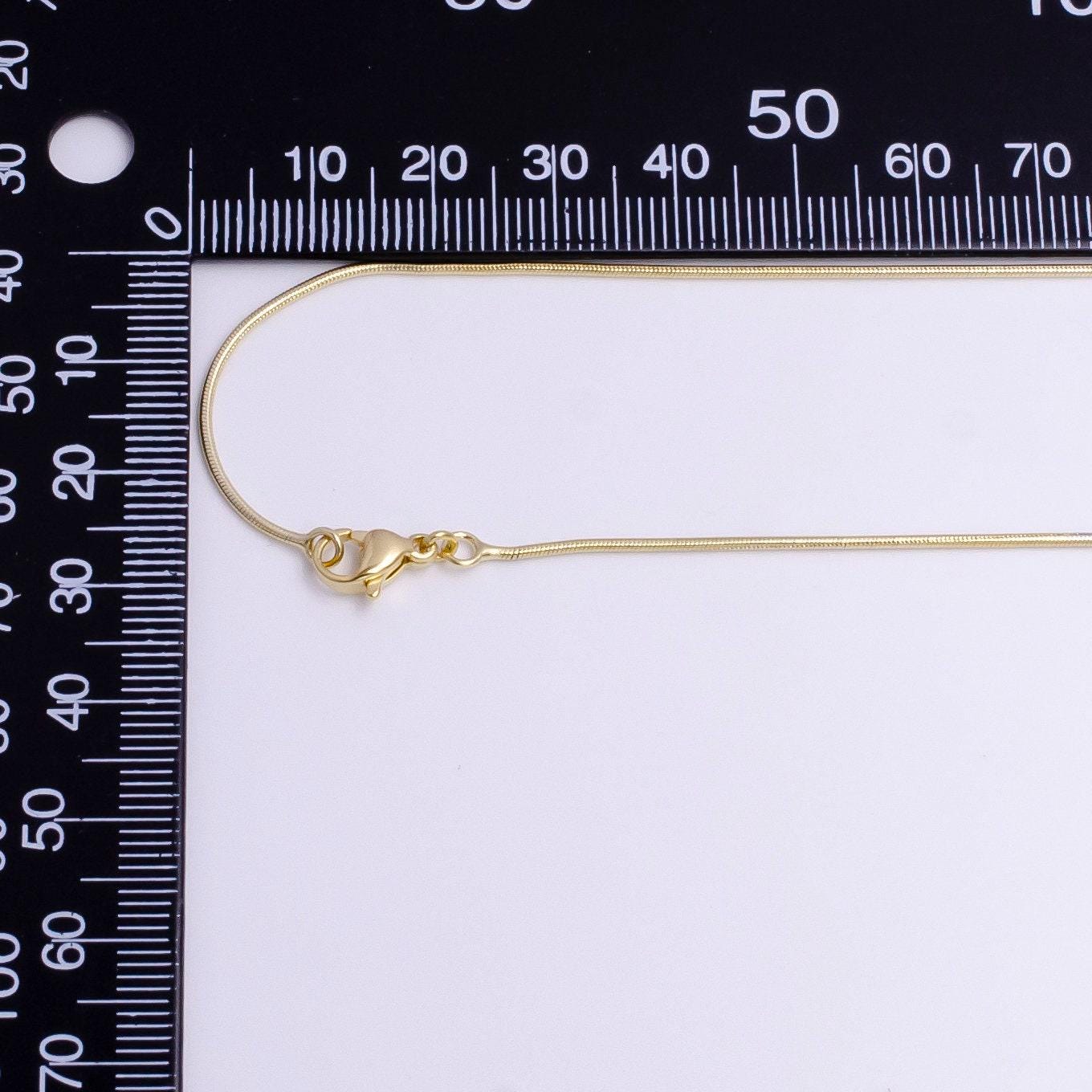 1mm dainty snake omega 17.5 inch layering chain necklace w. lobster clasps | wa-1898