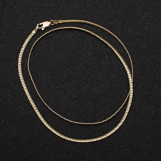 1pc 17.5'' ready to use 14k gold filled herringbone necklace chain, layer snake chain necklace pendant charm jewelry making supply wa1875