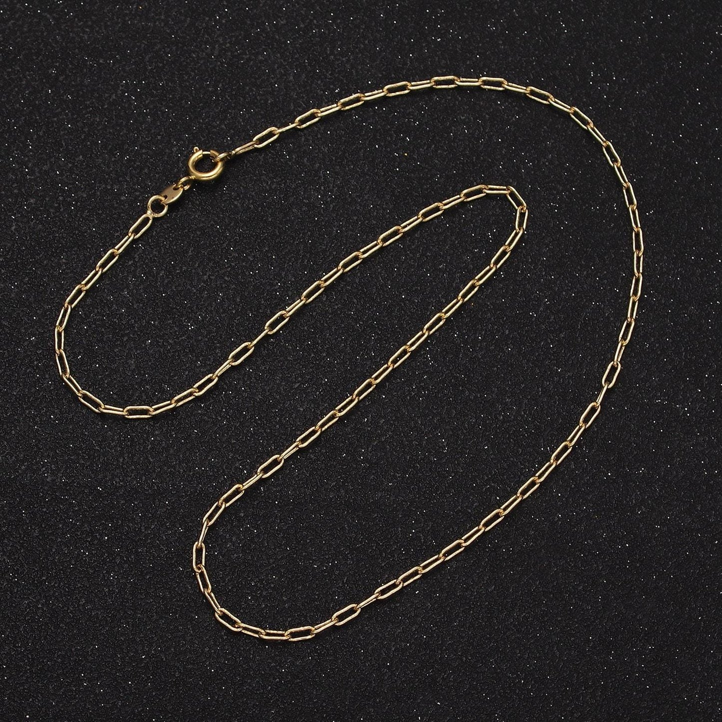 1pc 15.75'' ready to use 14k gold filled paper clip necklace chain, choker cable chain necklace pendant charm jewelry making supply wa1871
