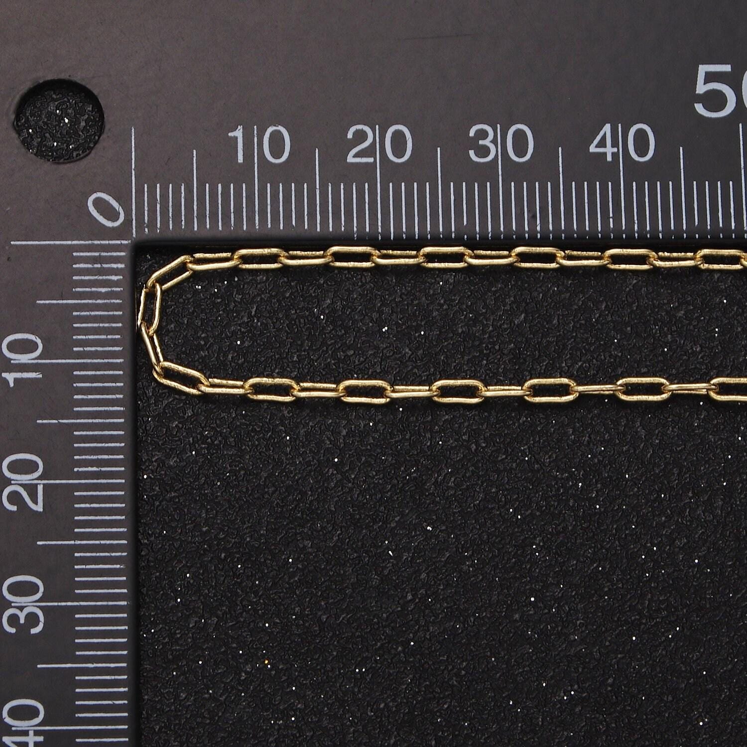 1pc 15.75'' ready to use 14k gold filled paper clip necklace chain, choker cable chain necklace pendant charm jewelry making supply wa1871