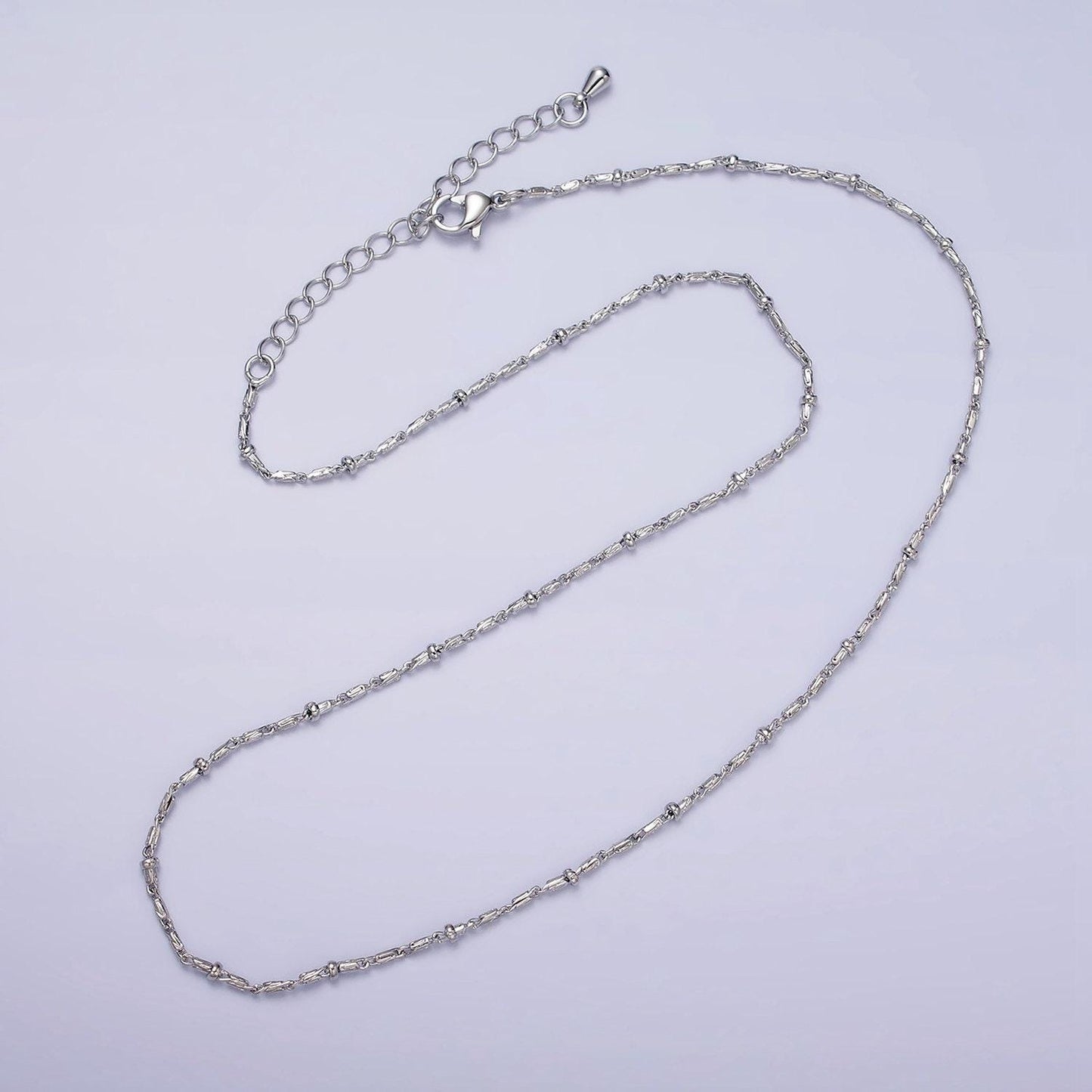 24k gold filled tube chain with gold beads for wholesale necklace dainty satellite chain jewelry making supplies | wa1857 wa1858
