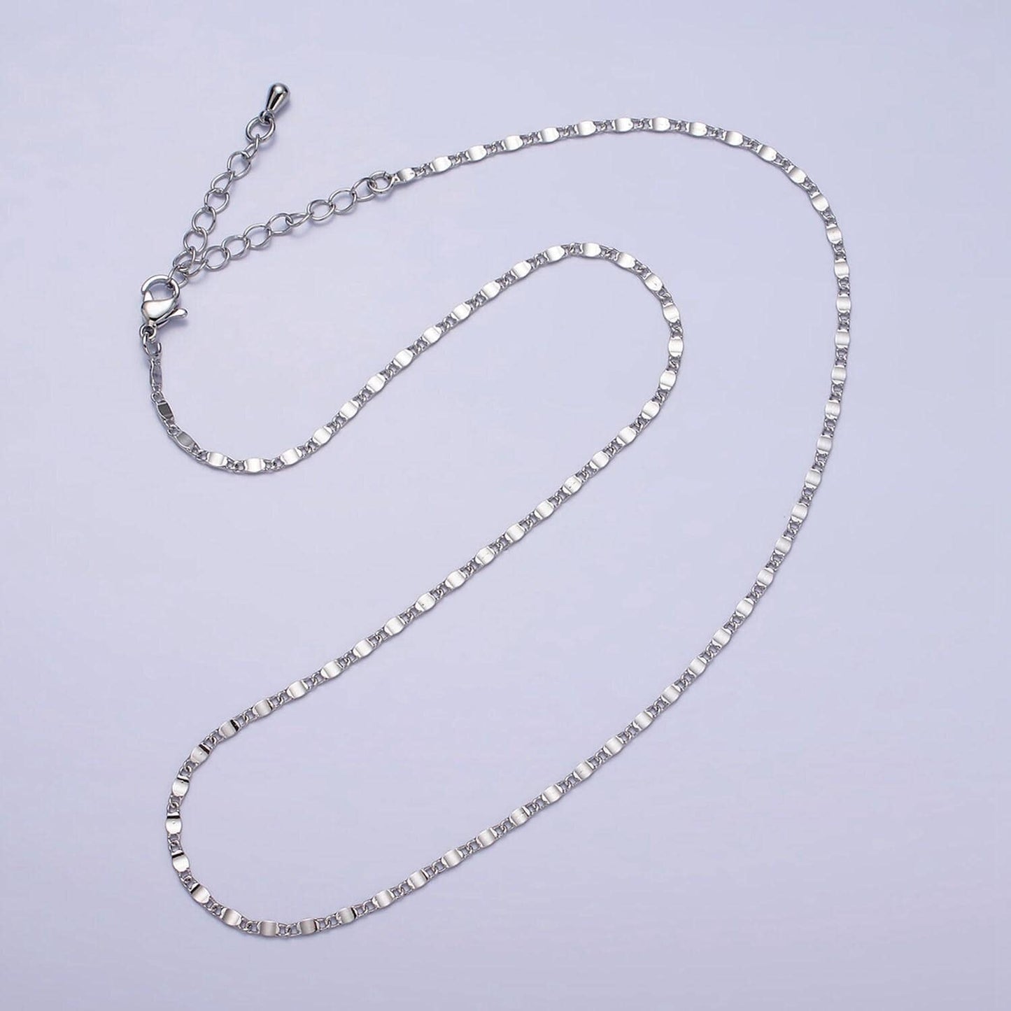 24k gold filled flat diamond cut mariner necklace 15.75 inch, 18 inches for minimalist jewelry | wa-1841 wa-1842