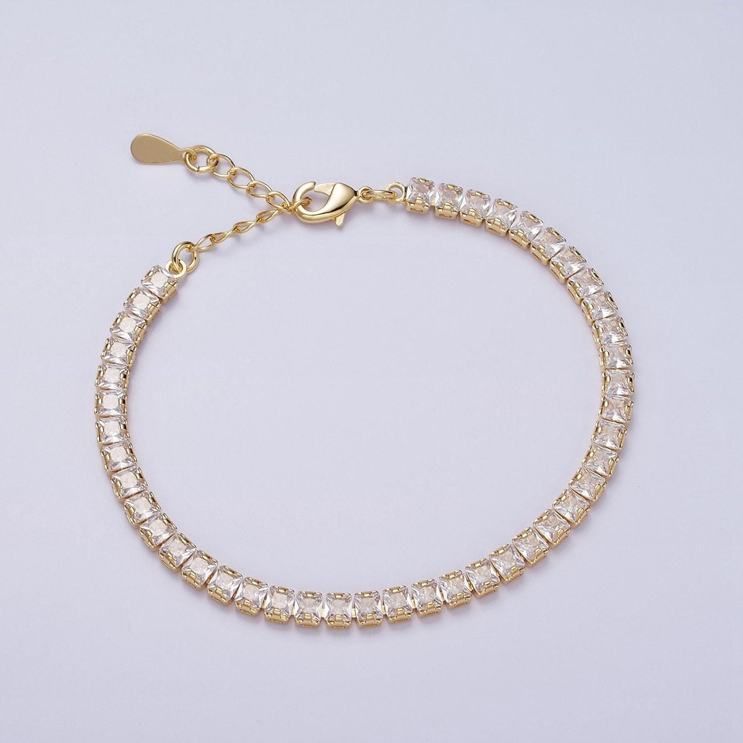 Dainty gold tennis bracelet cz silver tennis bracelet cubic zirconia bracelet green pink clear cz bracelet wa1791