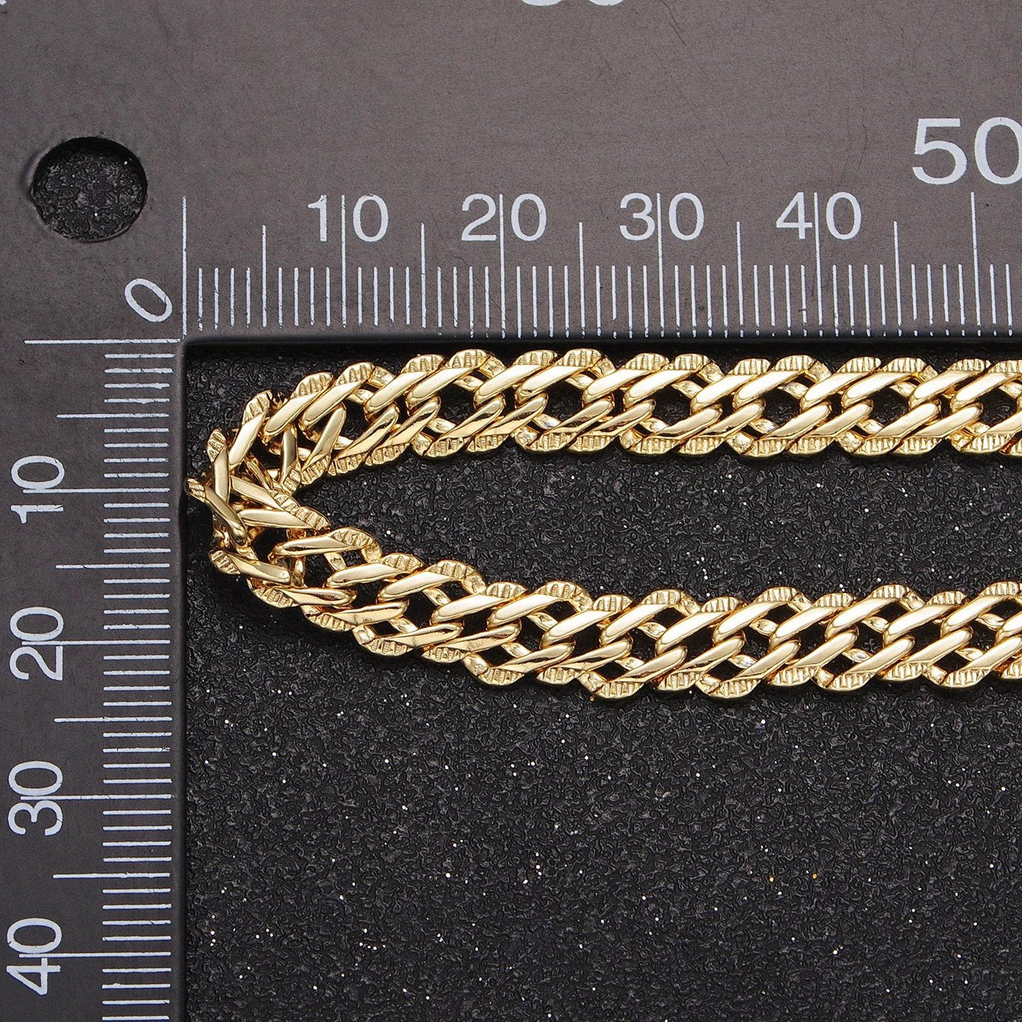 16k gold filled cuban chain necklace textured thick cuban necklace 6.6mm gold cuban chain 19.5 inch statement necklace wa1738