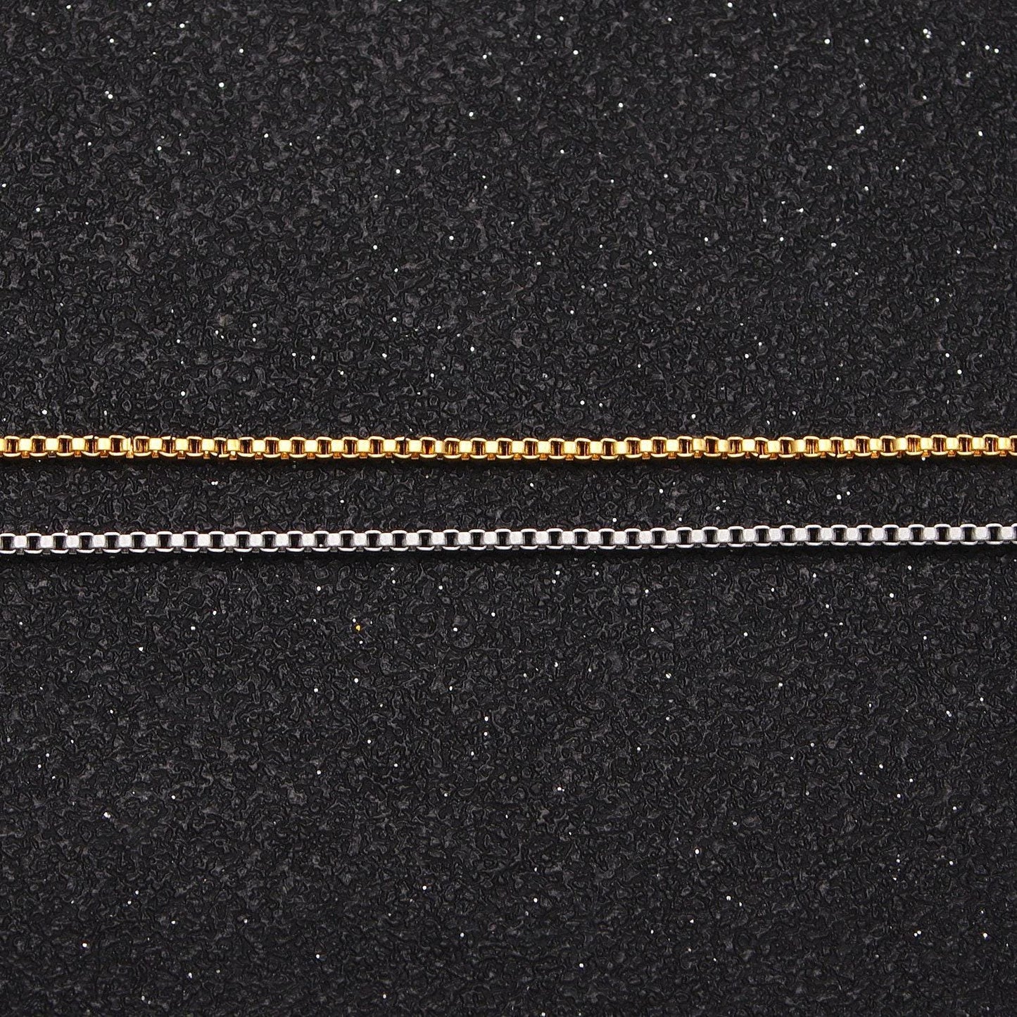 17.7" necklace stainless steel square box chain necklace dainty box chain for jewelry making with pendant charm wa-1698