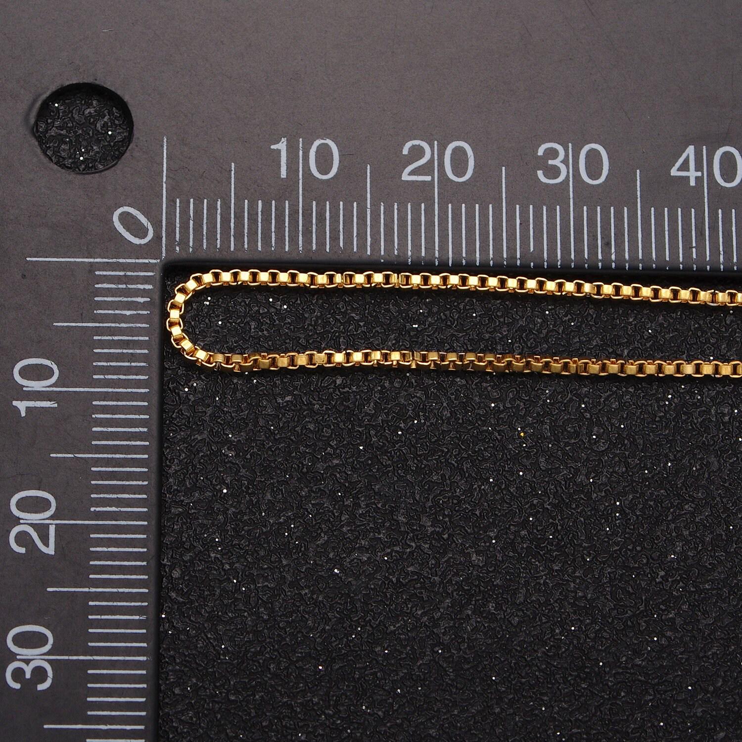 17.7" necklace stainless steel square box chain necklace dainty box chain for jewelry making with pendant charm wa-1698