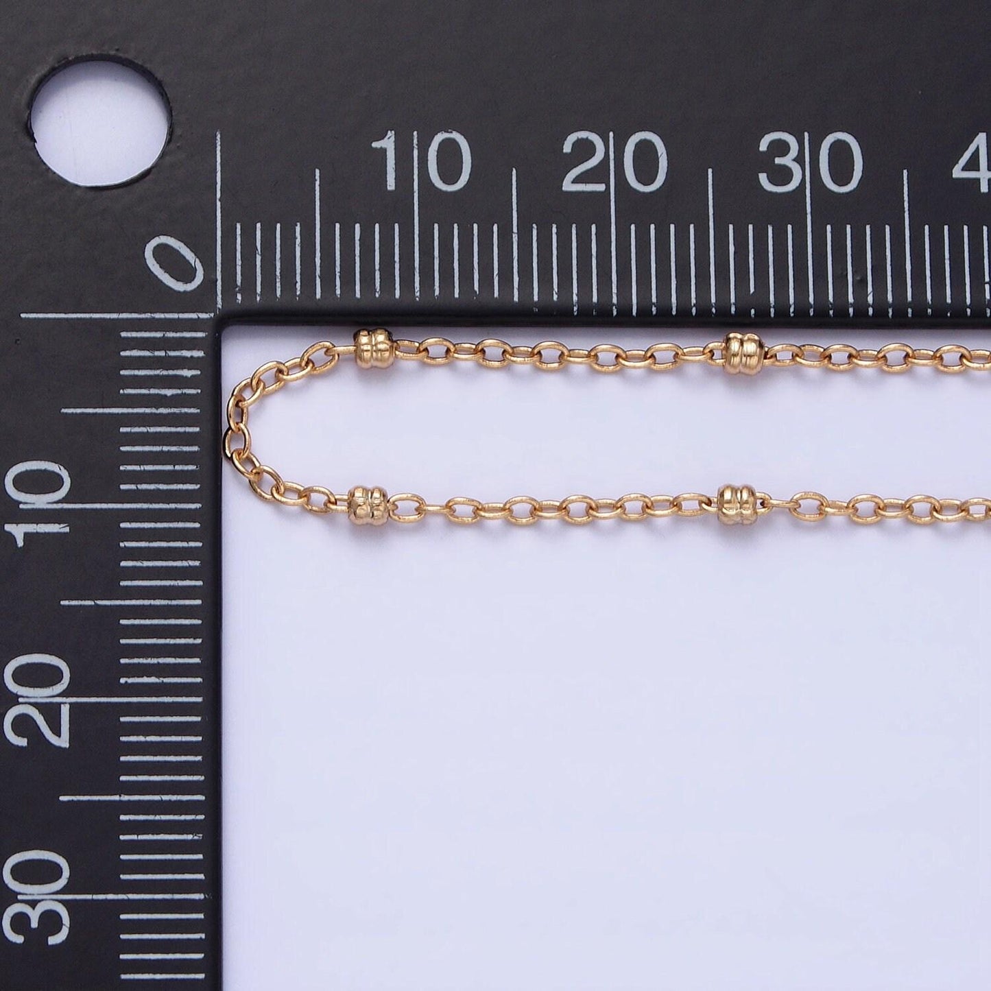17.75inch satellite chain necklace 18k gold filled bead chain for jewelry necklace making 1.2m cable necklace w/ lobster clasp | wa1684