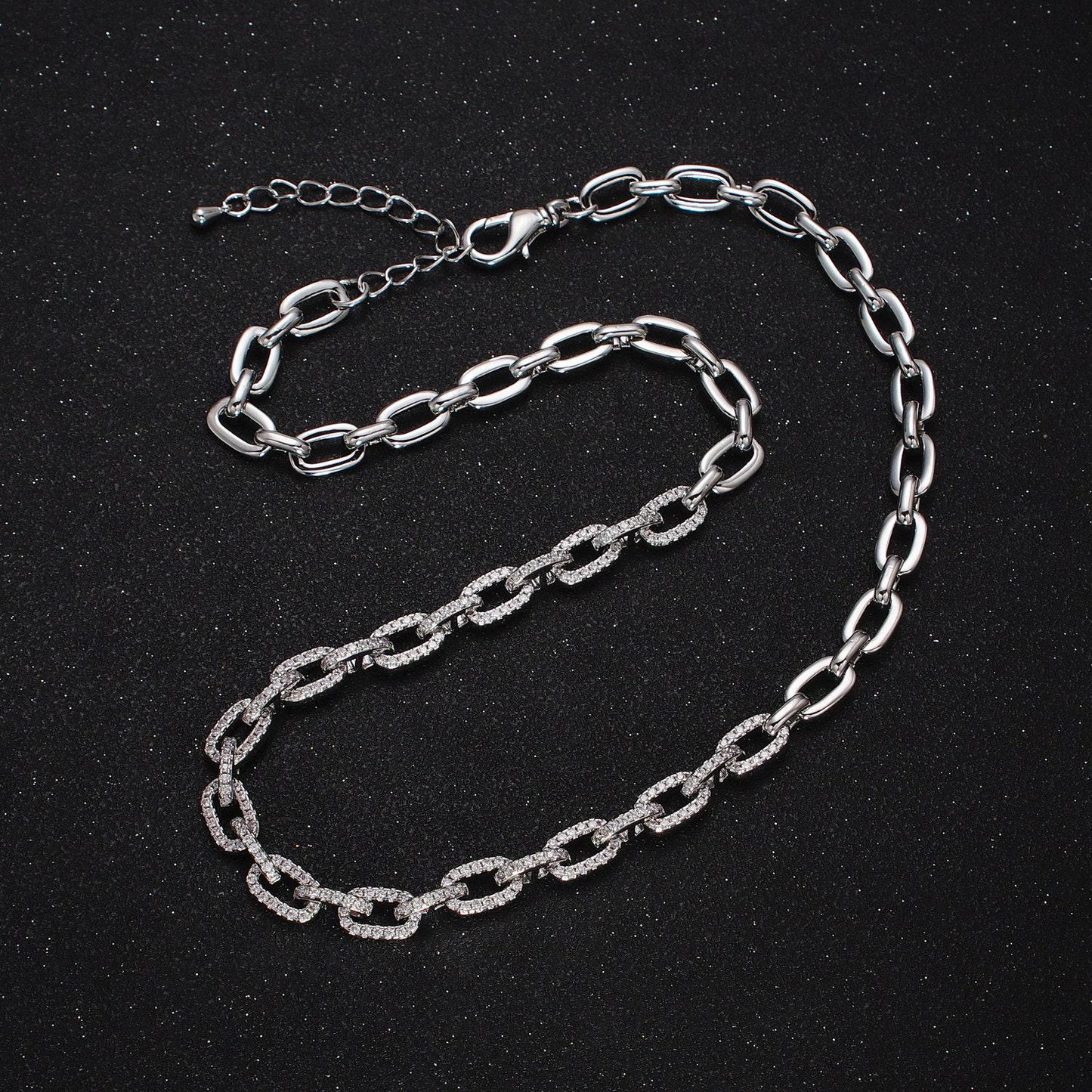 24k gold filled 6.4mm cable chain cz cubic zirconia for wholesale statement necklace chains jewelry making supplies findings wa1674