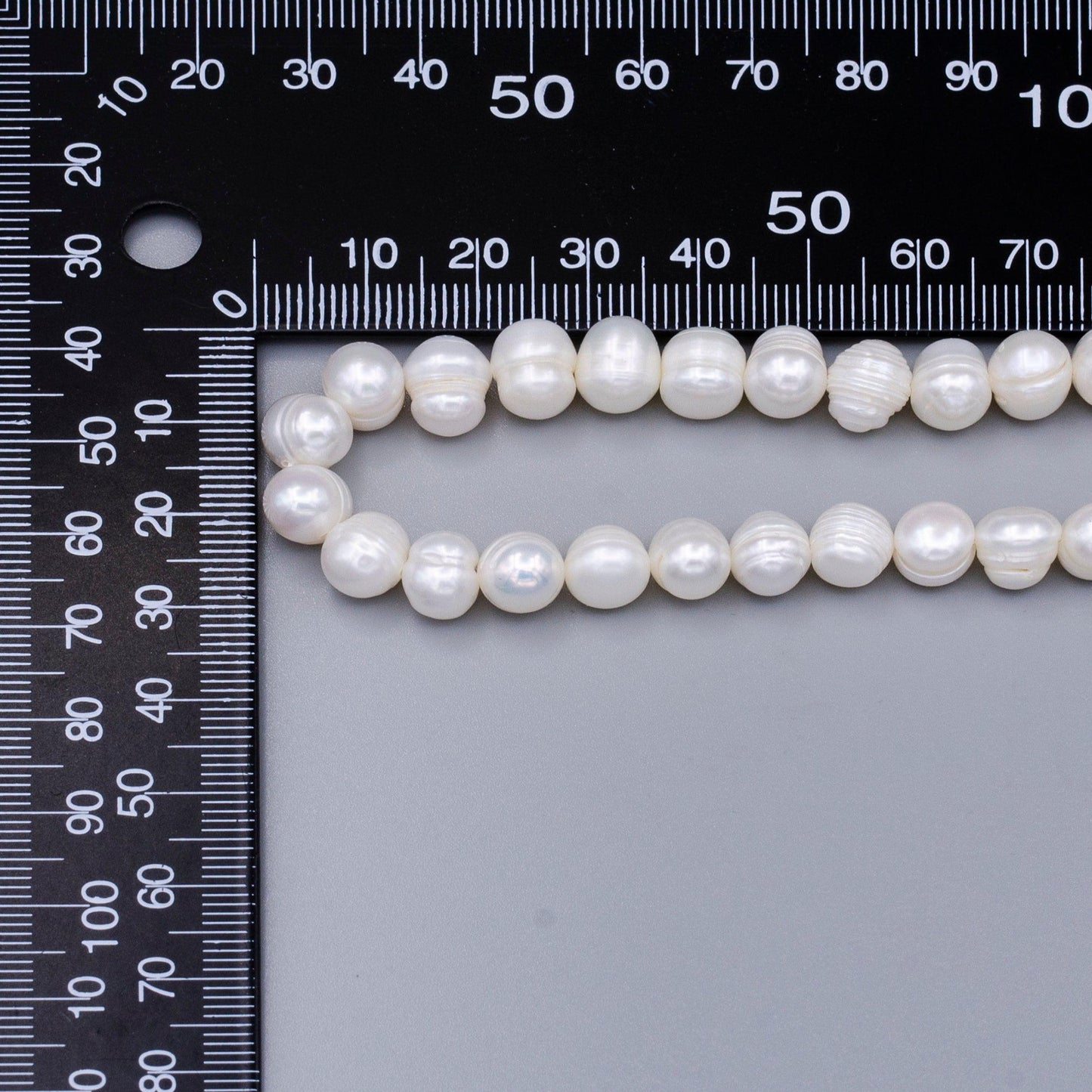 Fresh water pearl 8.5mm aaa white round button pearl strand for jewelry making | wa-1658