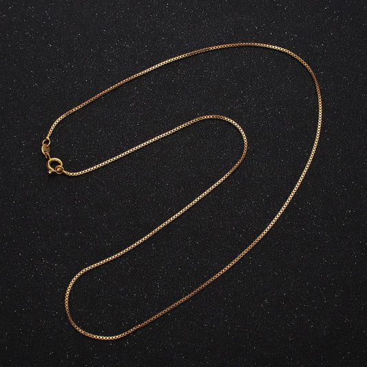 Box chain necklace 24k gold filled square box chain dainty box chain for jewelry making with pendant charm wa-1644