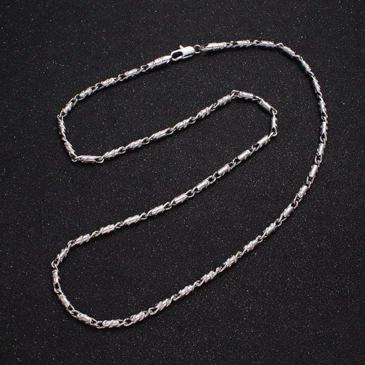Silver tube bar chain necklace 21.75 inch necklace for layer necklace wholesale chain for jewelry making supply wa-1607