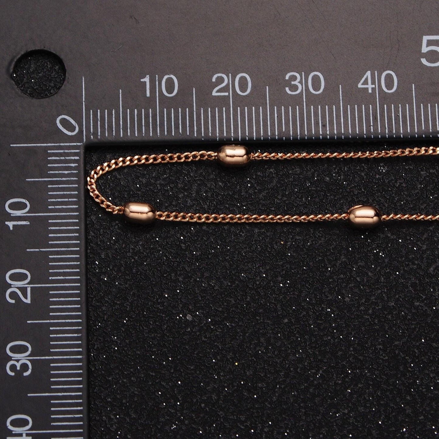 1pc 19.75 inches gold ball satellite necklace chain, 18k gold filled satellite curb link chain, spring ring clasp for diy chain wa1602