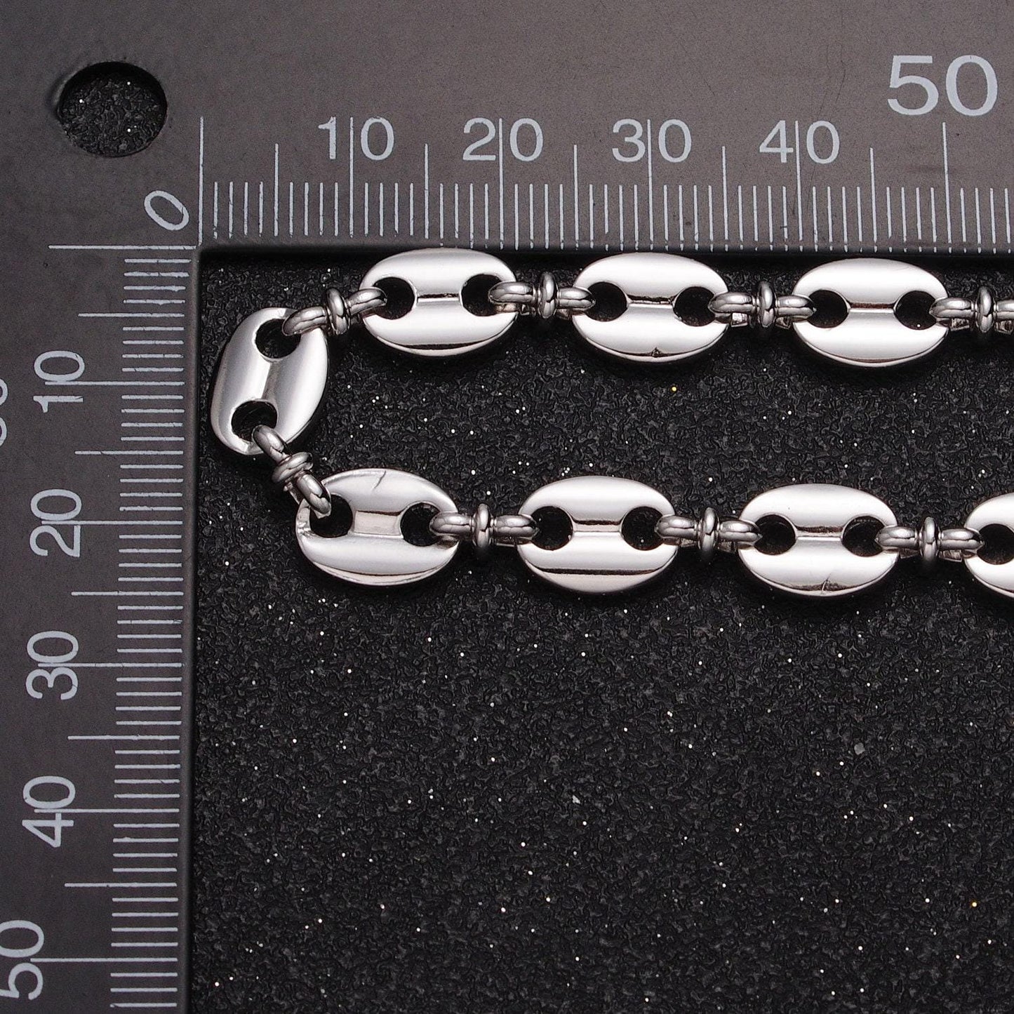 Bold anchor link necklace silver mariner chain necklace for men women necklace 8mm width link ready to wear necklace layering wa-1596
