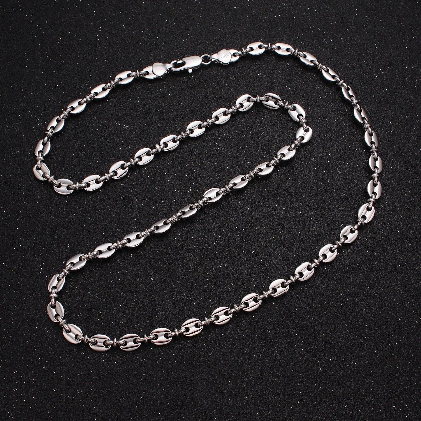 6mm silver anchor mariner link chain necklace long necklace statement unisex chain necklace, gift for him or her wa-1595