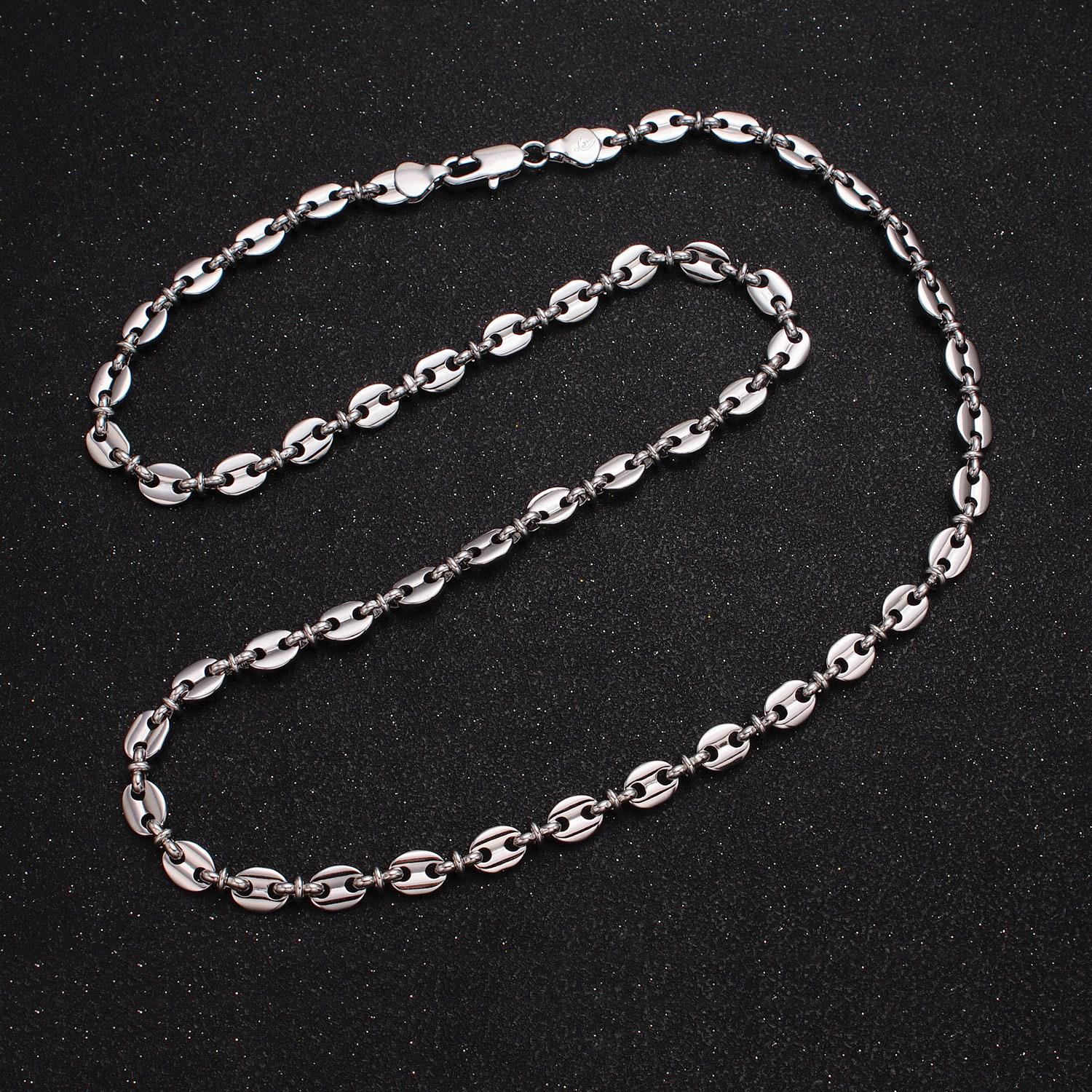 6mm silver anchor mariner link chain necklace long necklace statement unisex chain necklace, gift for him or her wa-1595