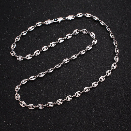 6mm silver anchor mariner link chain necklace long necklace statement unisex chain necklace, gift for him or her wa-1595